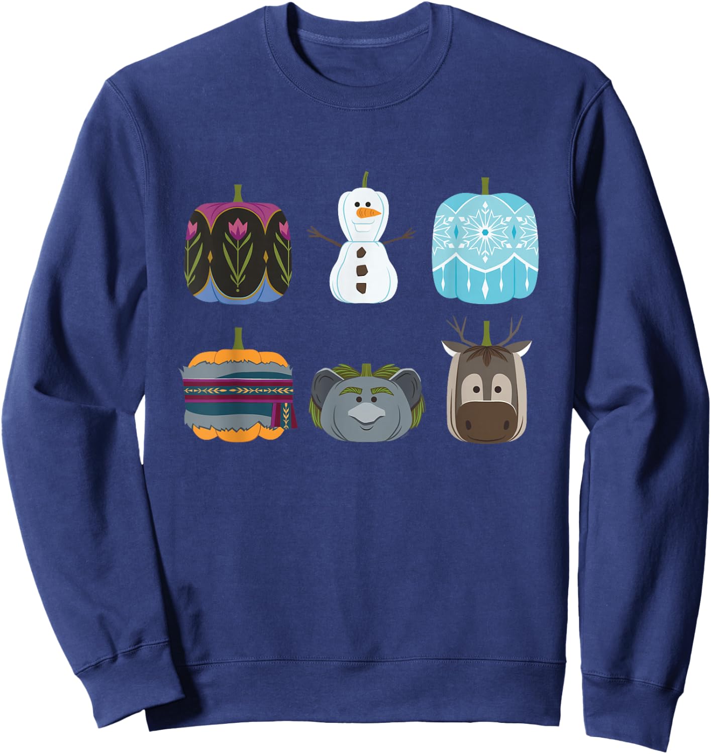 Disney Princess Frozen Pumpkins Autumn Elsa’s Fall Harvest Sweatshirt - Sweatshirt | Navy