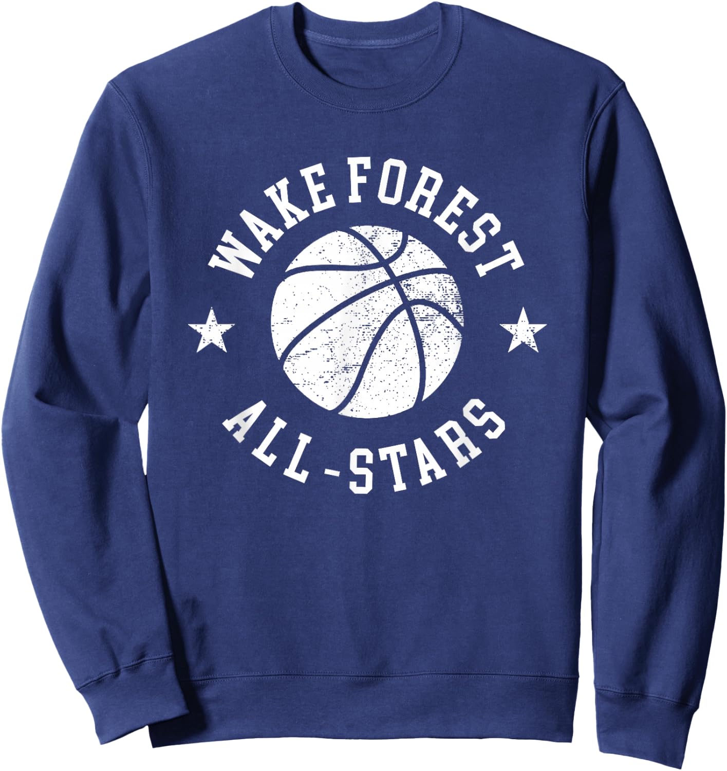 Wake Forest Vintage All-Stars Retro 80s Basketball Sweatshirt - Sweatshirt | Navy
