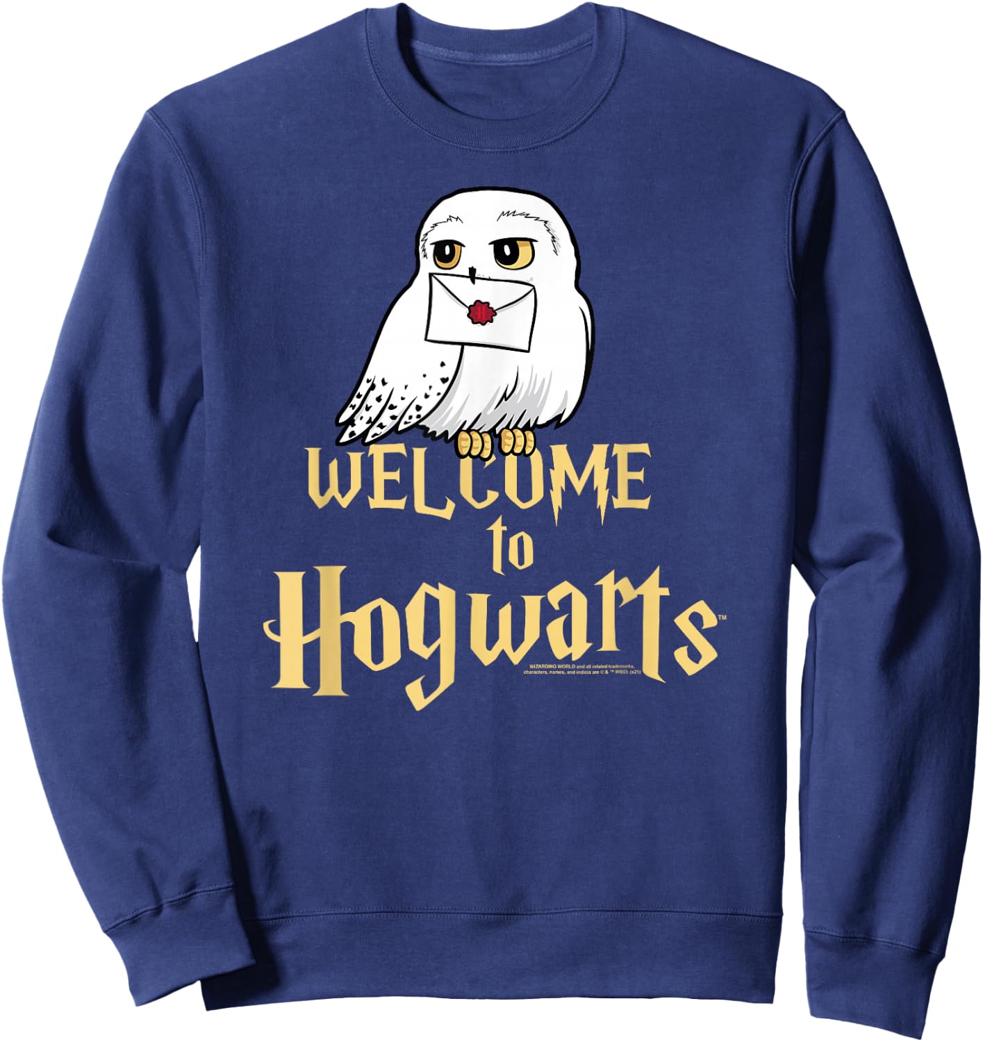 Harry Potter Hedwig Welcome to Hogwarts Sweatshirt - Sweatshirt | Navy