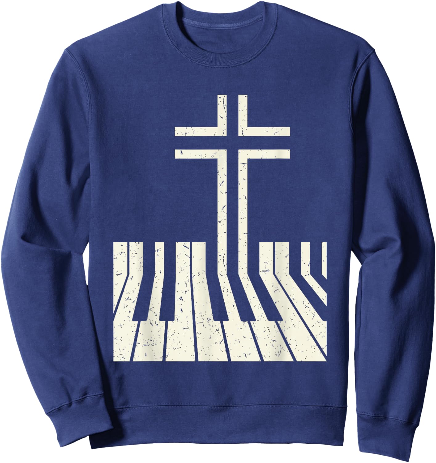 Christian Piano Player Piano Teacher Keyboard Sweatshirt - Sweatshirt | Navy