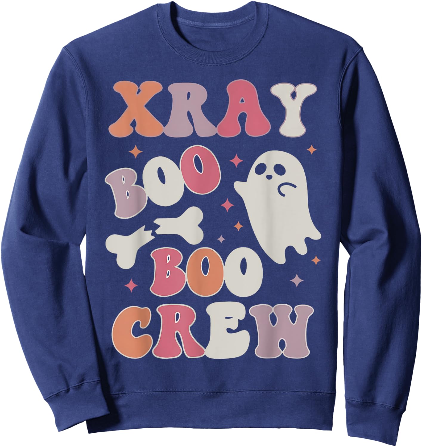 X Ray Boo Boo Crew Ghost Radiology Halloween Fall Nurse Sweatshirt - Sweatshirt | Navy