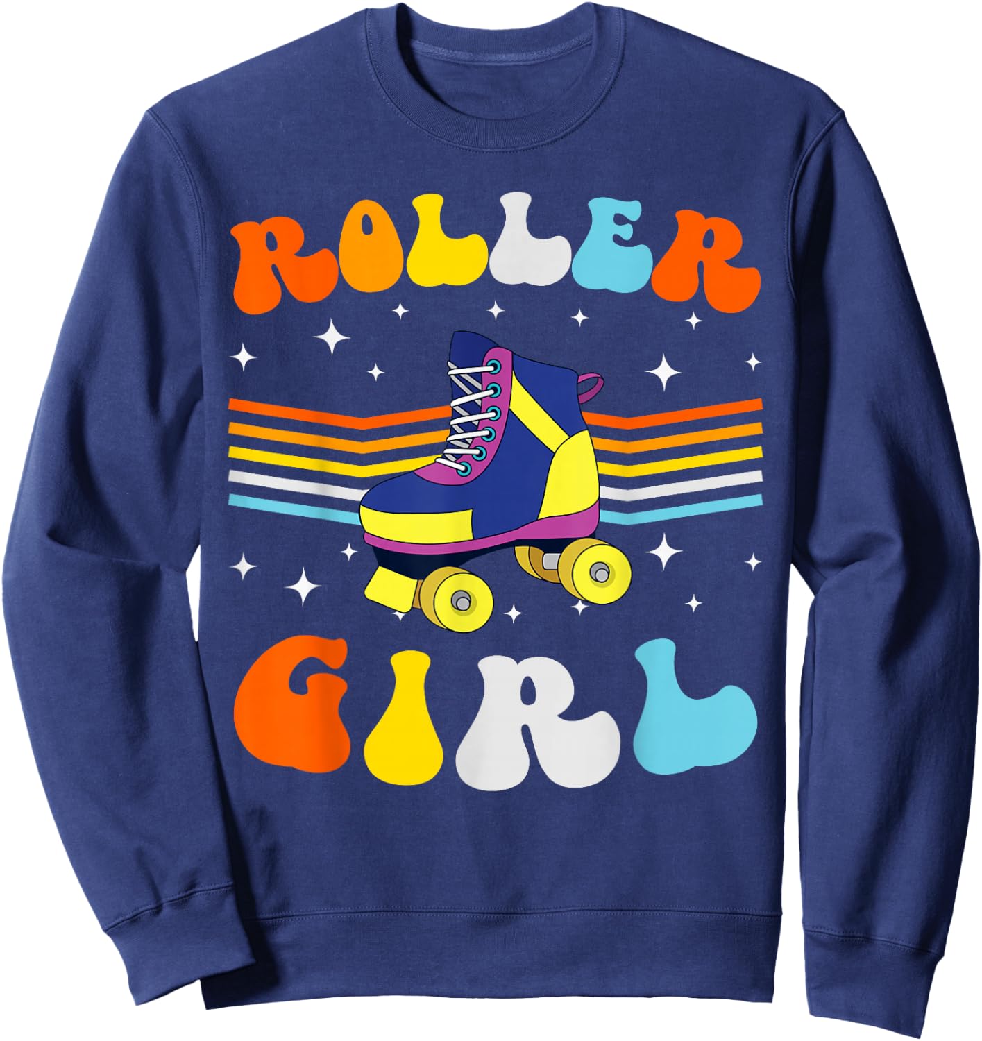 Roller Girl Roller Skating Rollerblade Skater Sweatshirt - Sweatshirt | Navy