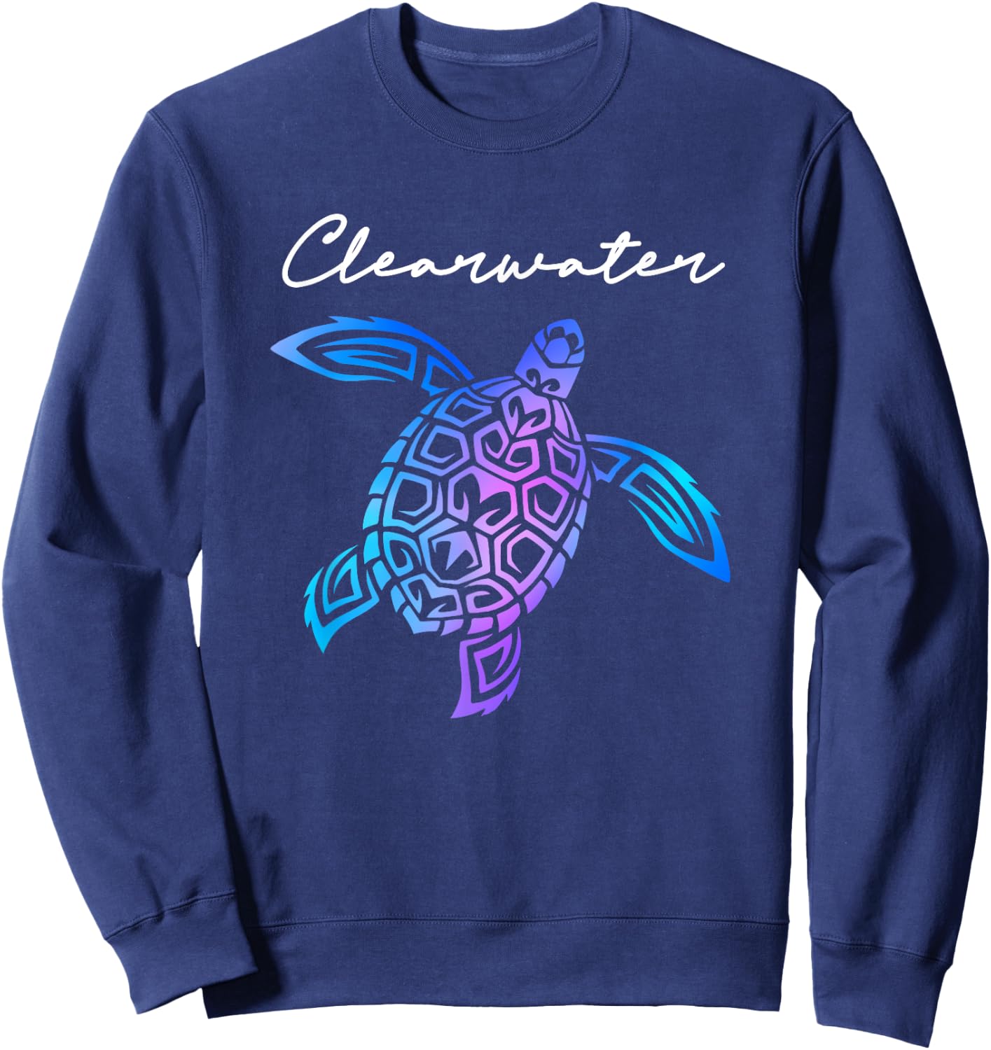 Clearwater Florida Sea Turtle Beach Vacation Souvenir Women Kids Sweatshirt - Sweatshirt | Navy