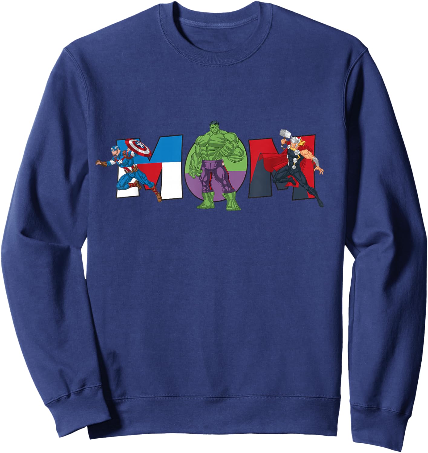 Marvel Avengers Team Mom Mother’s Day Family Trip Birthday Sweatshirt - Sweatshirt | Navy