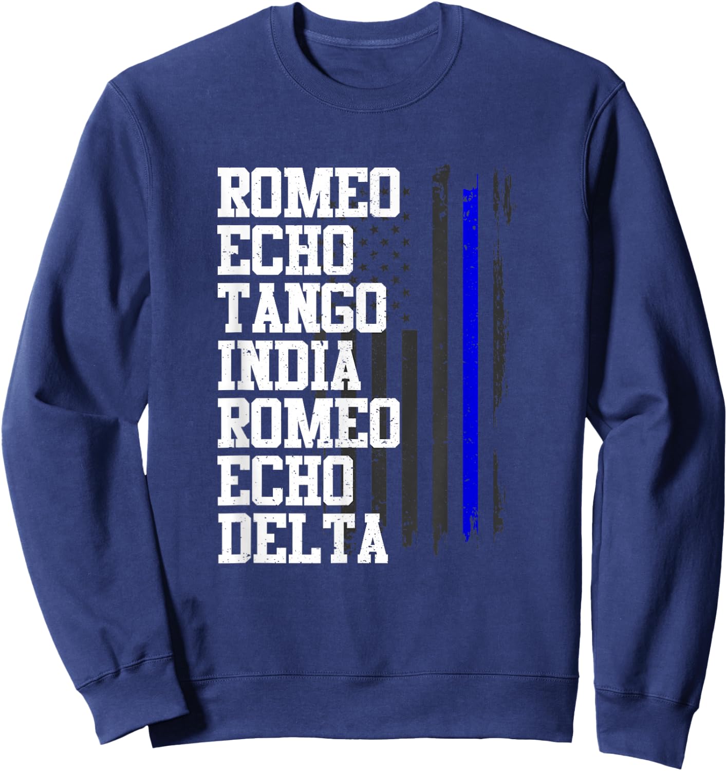 Romeo Echo Tango India Romeo Echo Delta Retired Military Sweatshirt - Sweatshirt | Navy