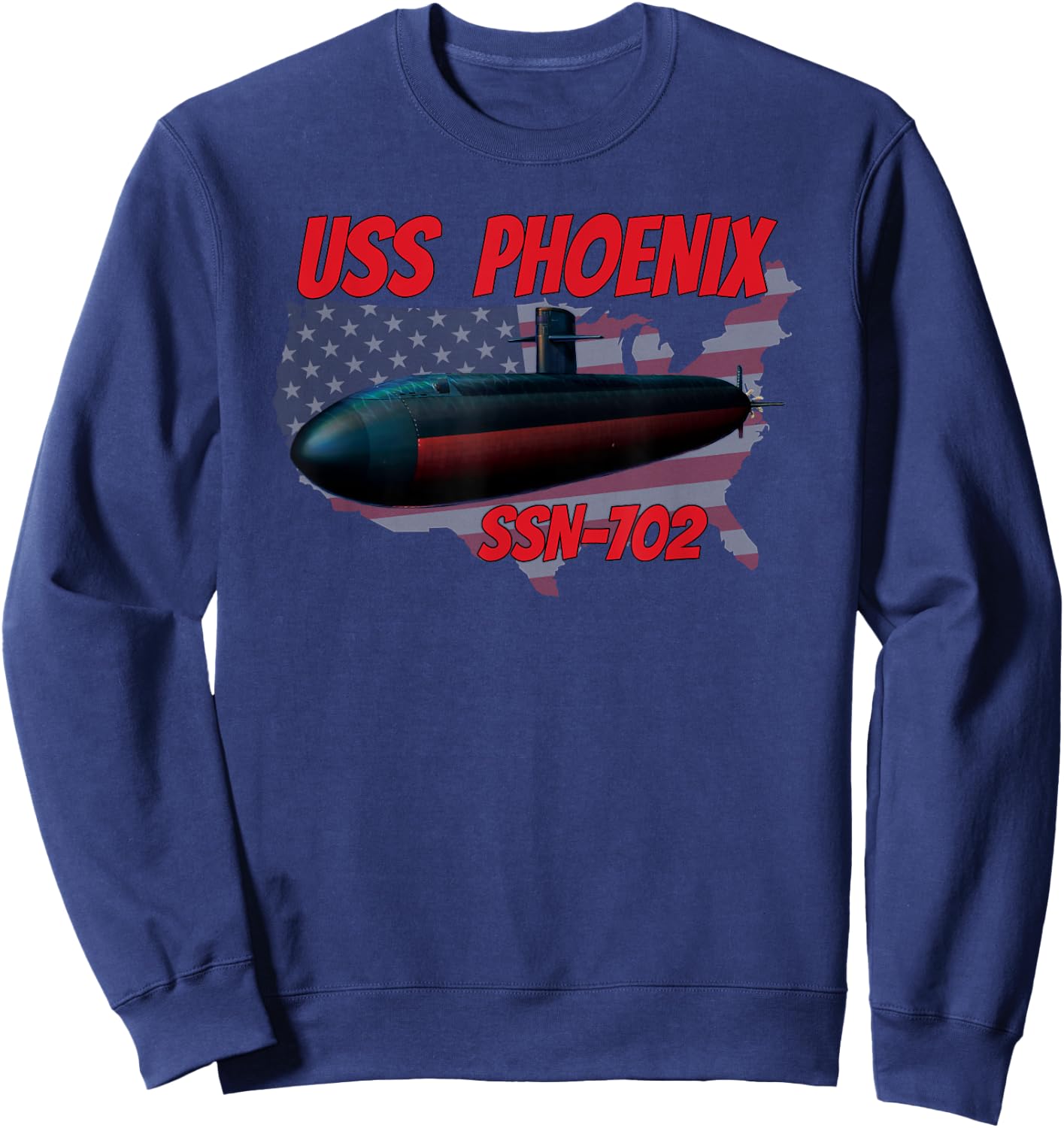 USS Phoenix SSN-702 Submarine Veterans Day Father Grandpa Sweatshirt - Sweatshirt | Navy