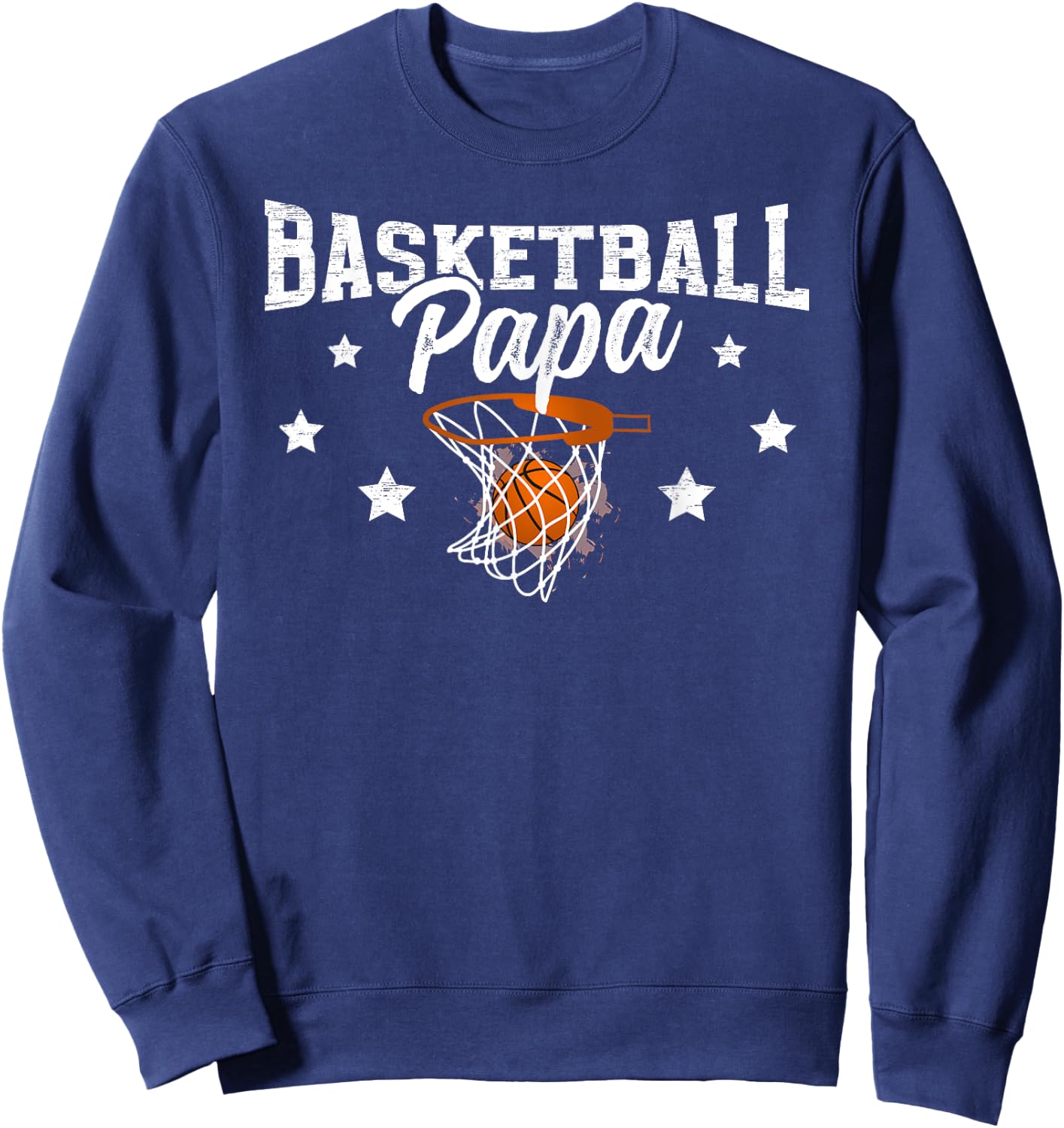 Basketball Papa Grandpa Papa Of A Basketball Player Papa Sweatshirt - Sweatshirt | Navy