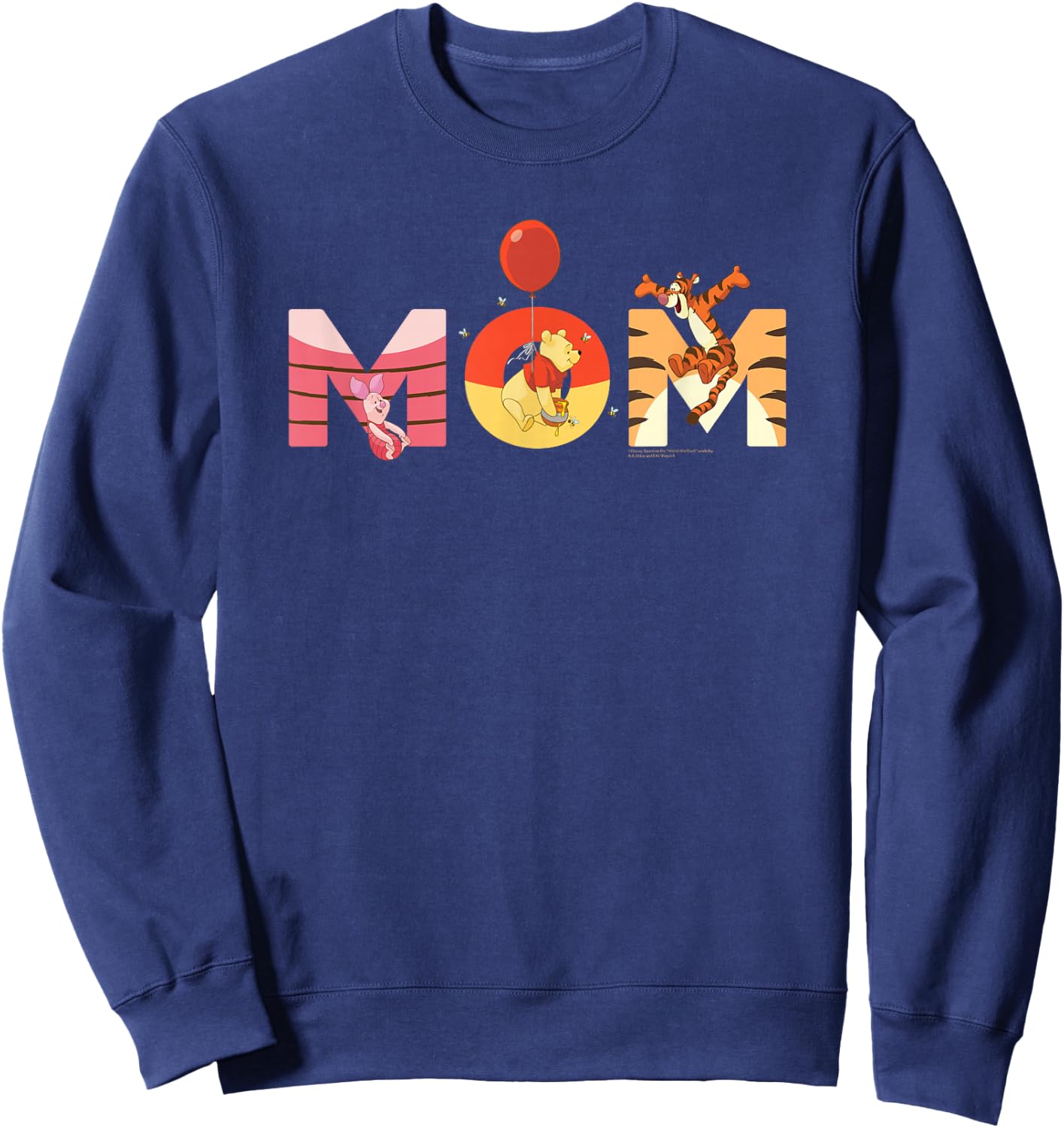 Disney Winnie the Pooh and Friends Mom Mother’s Day Birthday Sweatshirt - Sweatshirt | Navy