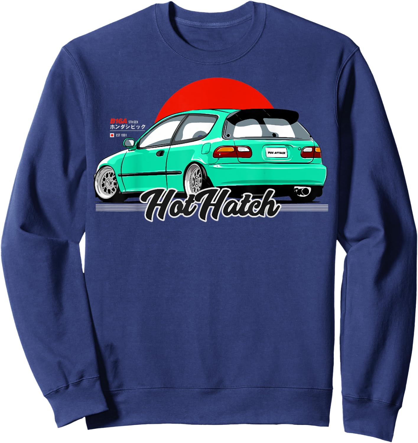 Civic eg hothatch Japanese car Sweatshirt - Sweatshirt | Navy