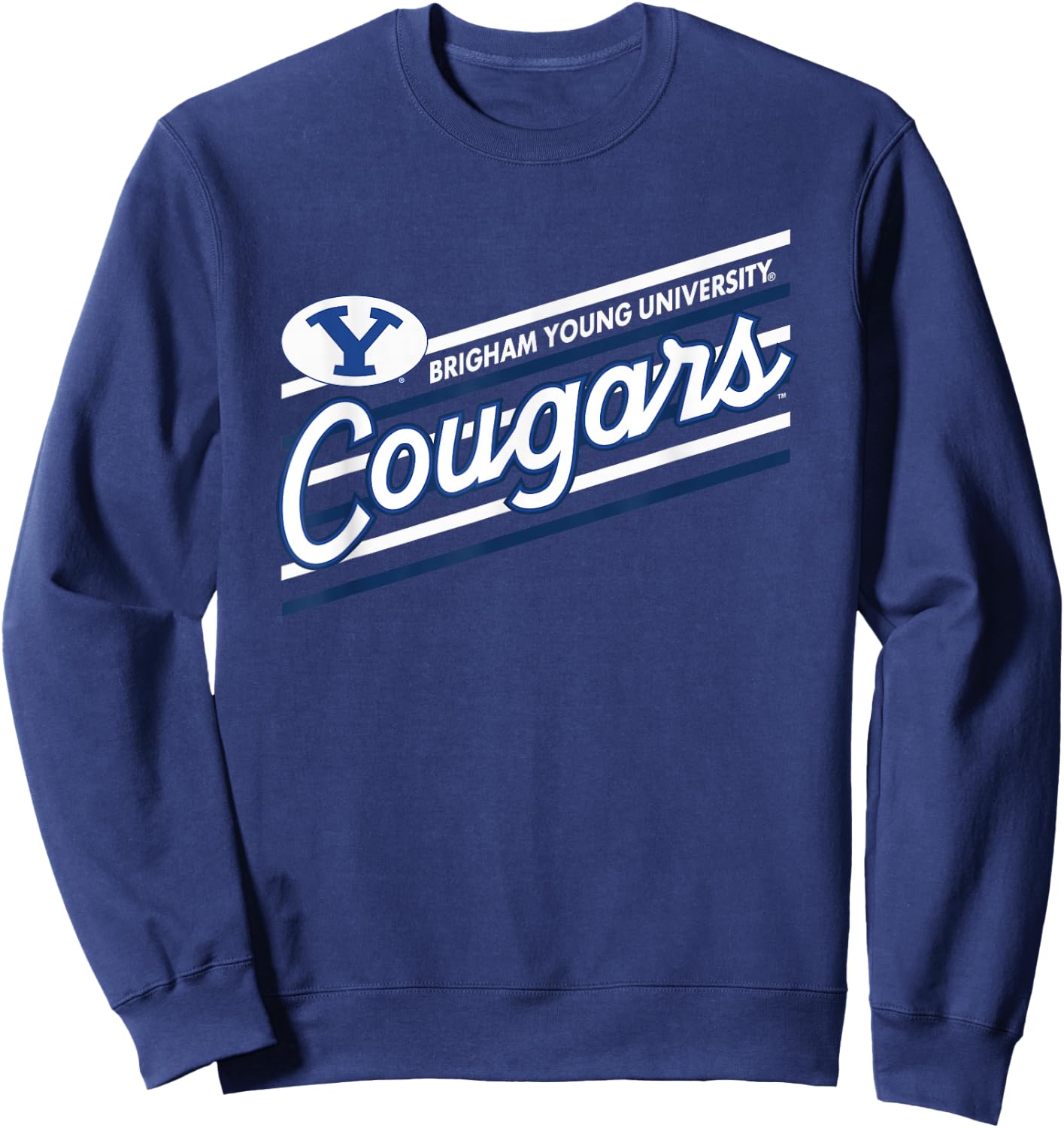 BYU Cougars Retro Performer Blue Officially Licensed Sweatshirt - Sweatshirt | Navy