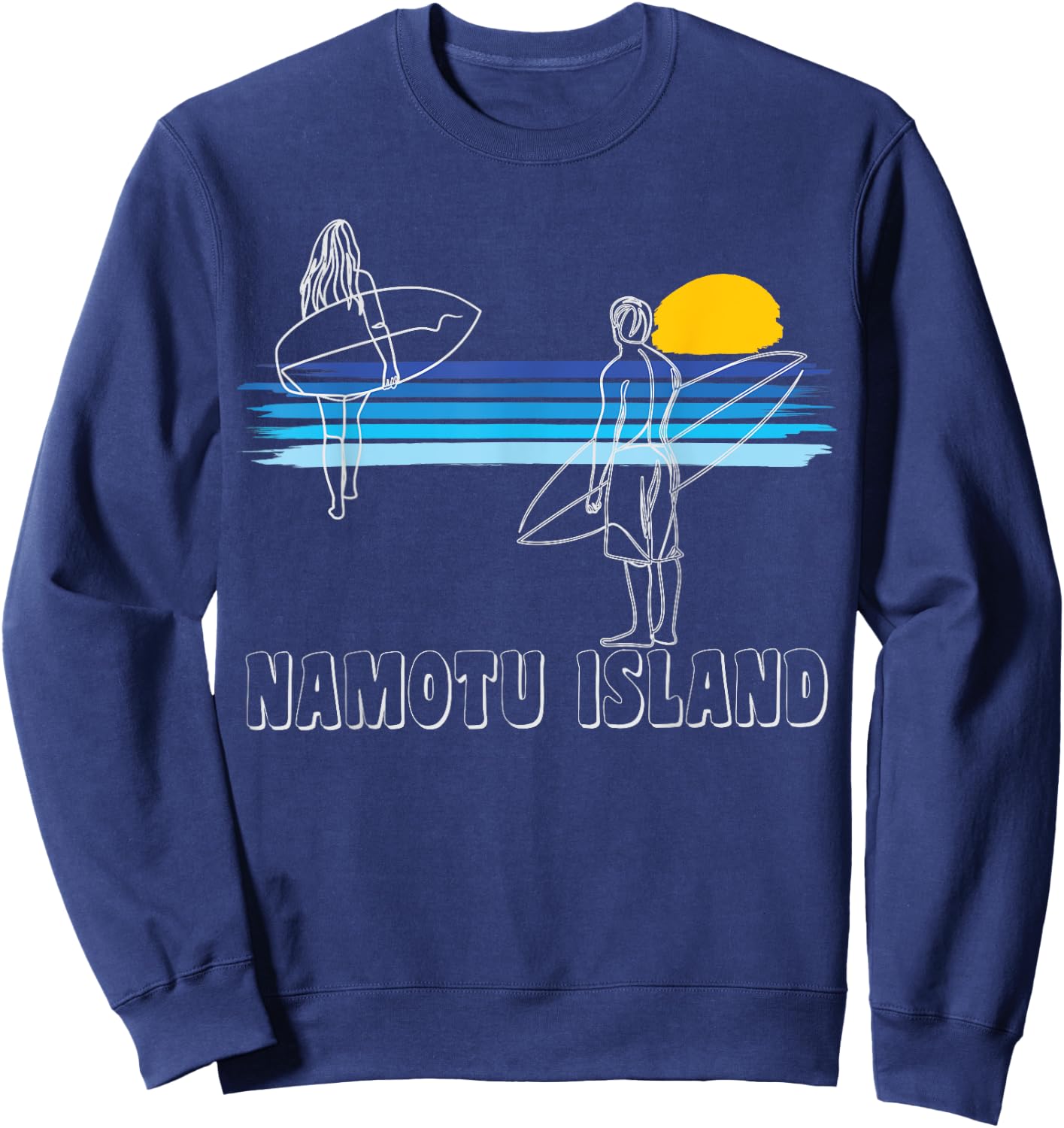 Namotu Island Surfing Beach Surf Guy Girl Sweatshirt - Sweatshirt | Navy