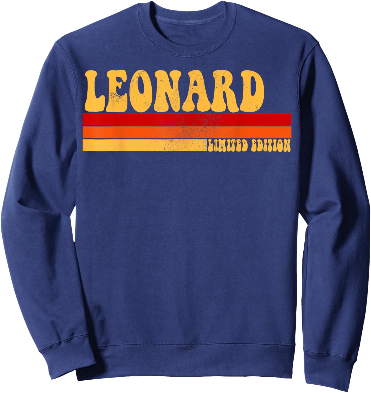 LEONARD Name Personalized Idea Men Retro Vintage LEONARD Sweatshirt - Sweatshirt | Navy