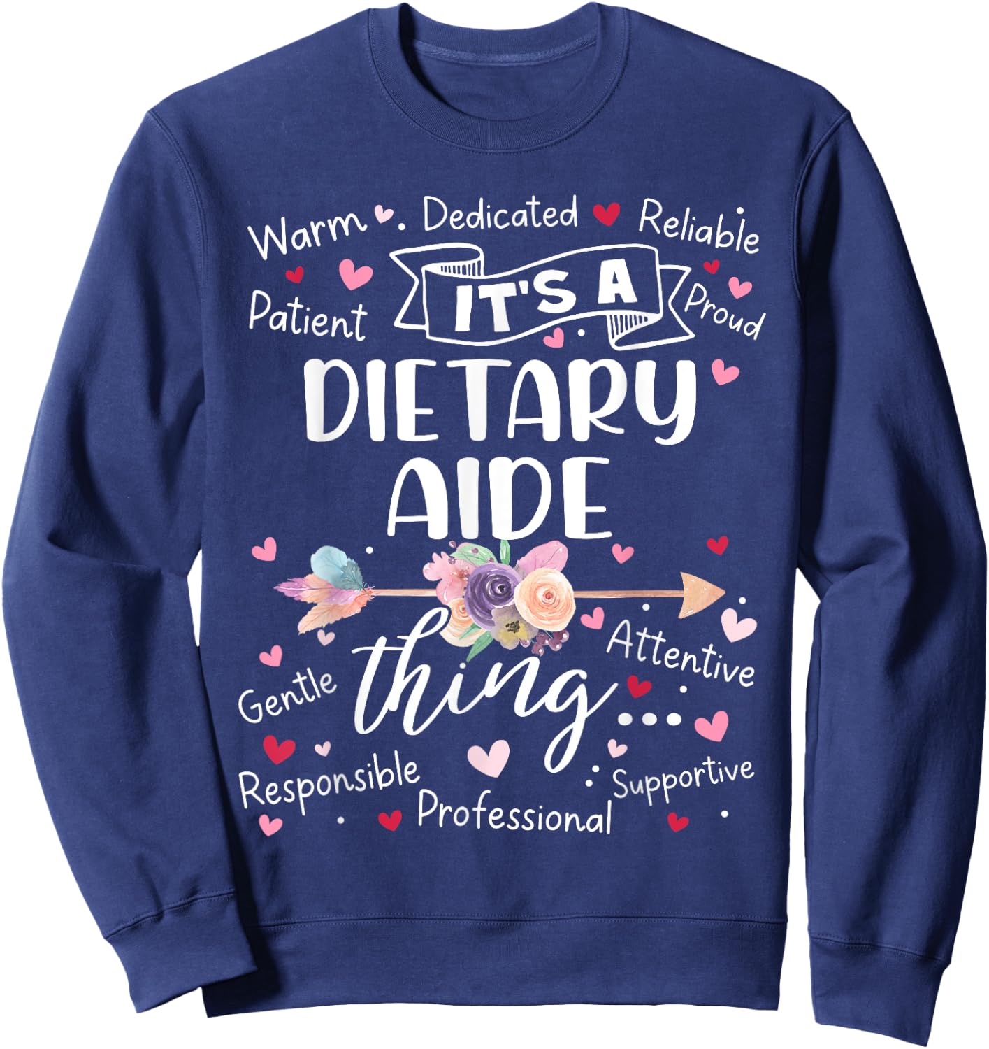 Dietary Aide Squad Team Crew Rock Week Mother's Day Women Sweatshirt - Sweatshirt | Navy