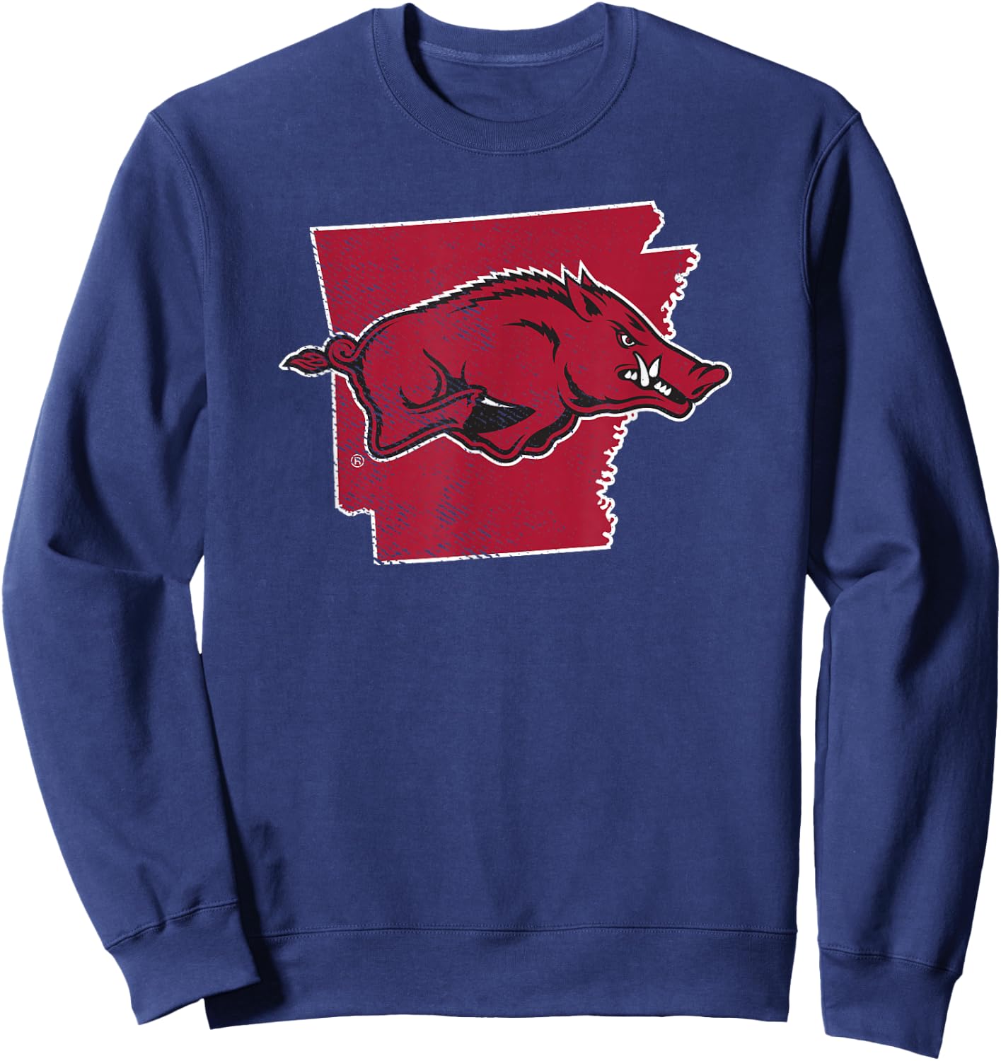University of Arkansas Razorbacks State Shape Sweatshirt - Sweatshirt | Navy