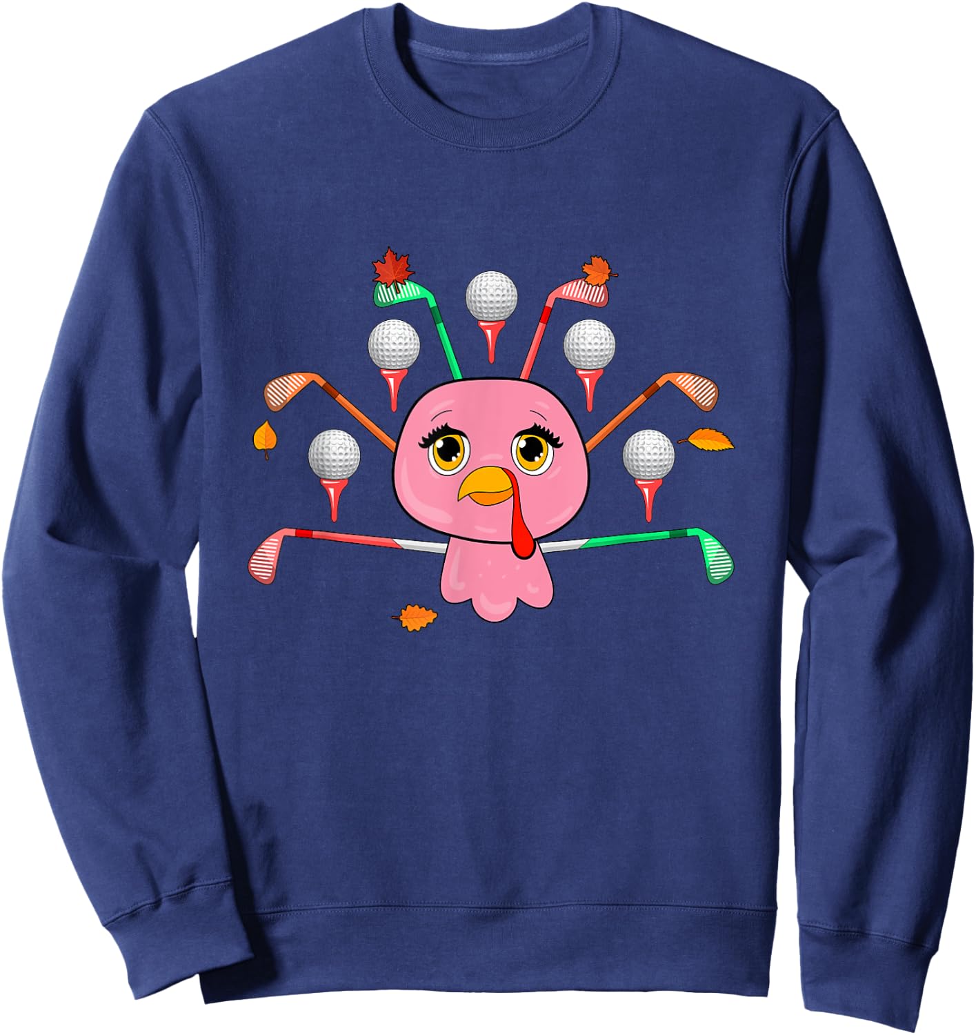 Golf Equipment As Thanksgiving Turkey Costume Player Sweatshirt - Sweatshirt | Navy
