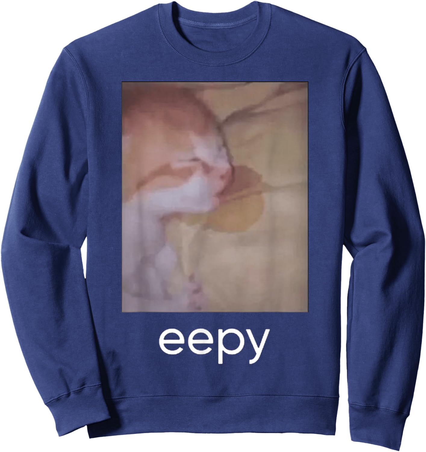 Eepy Cat Meme Sweatshirt - Sweatshirt | Navy
