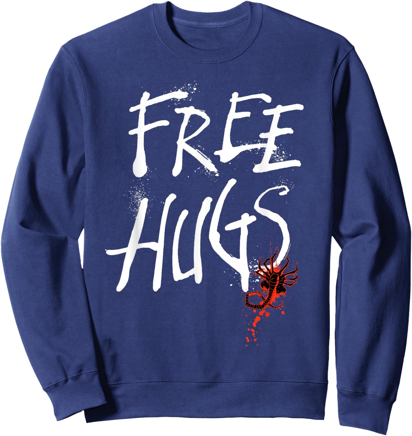 Alien: Romulus Xenomorph Facehugger Free Hugs Sweatshirt - Sweatshirt | Navy
