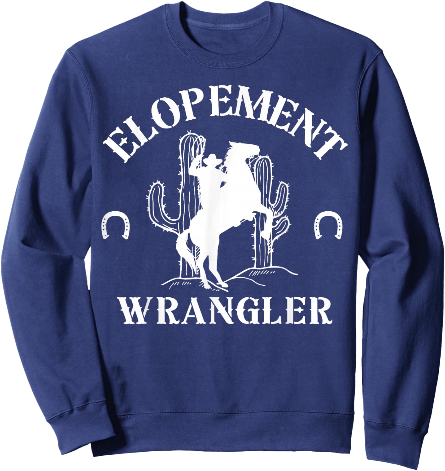 Retro Elopement Wrangler RBT Registered Behavior Therapist Sweatshirt - Sweatshirt | Navy