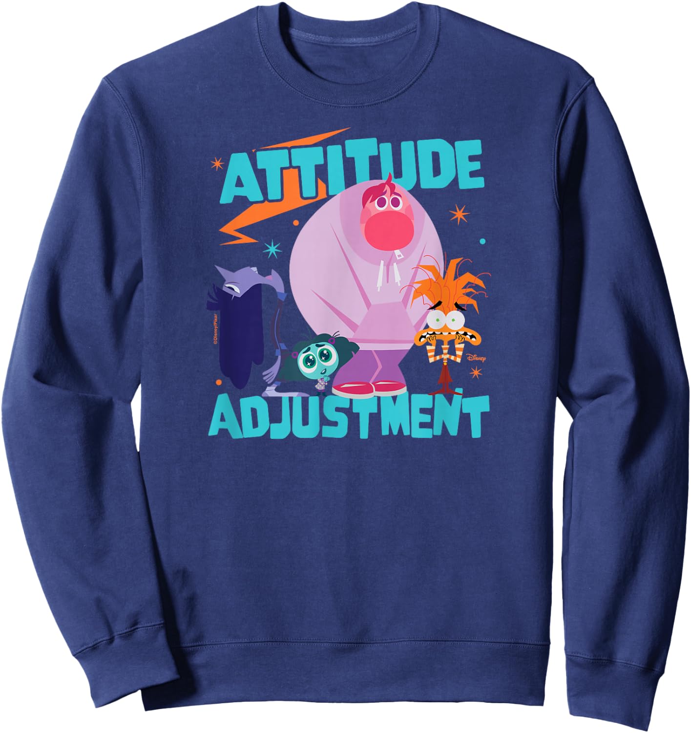 Inside Out 2 - Ennui Envy Embarrassment Anxiety Attitude Sweatshirt - Sweatshirt | Navy