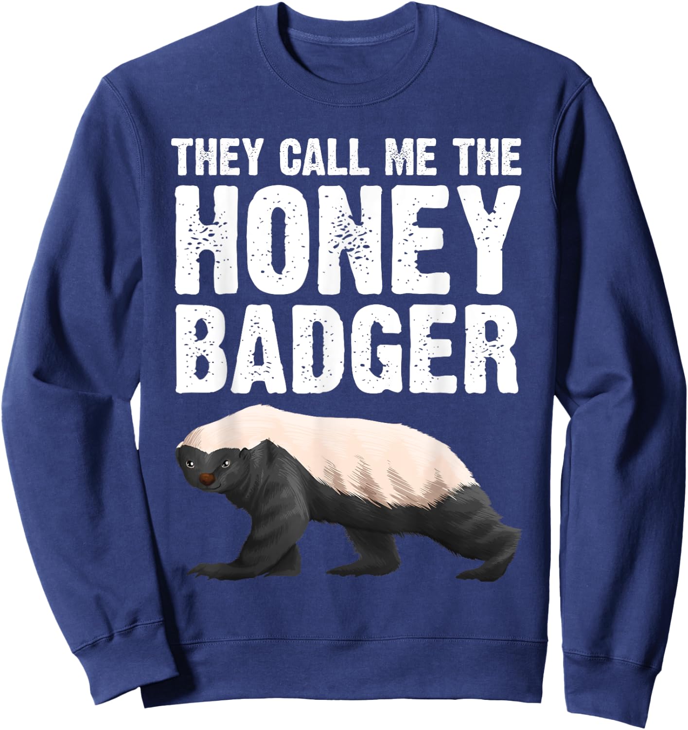 Cool Honey Badger Design Women Honey Badger Lover Sweatshirt - Sweatshirt | Navy