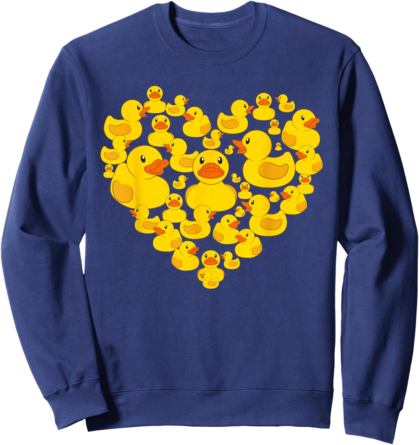 Funny Rubber Duck Design Women Rubber Ducky Lover Sweatshirt - Sweatshirt | Navy