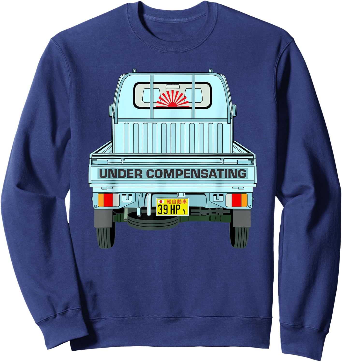 Japan Mini Truck Kei CarCab Over Compact 4wd Off Road Truck Sweatshirt - Sweatshirt | Navy