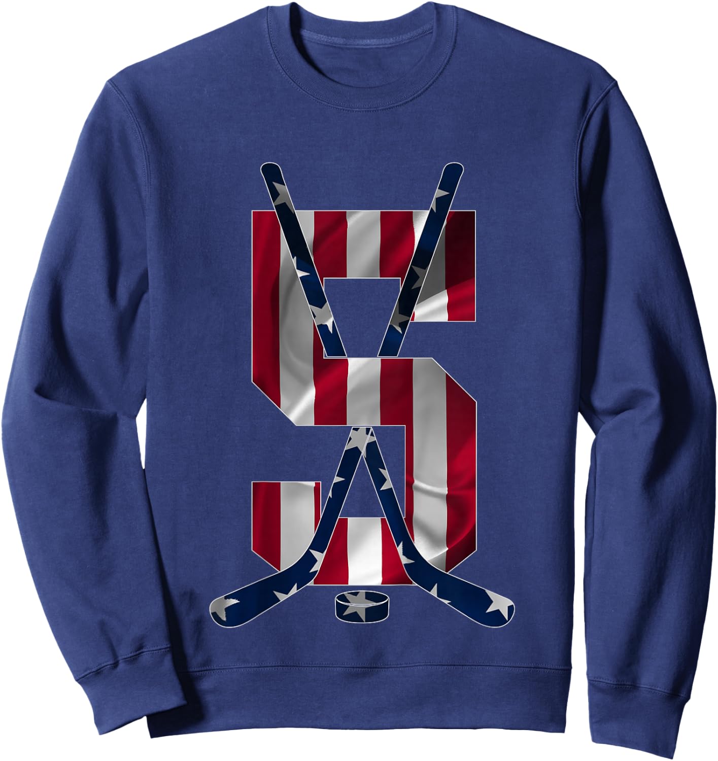Number 5 Years Ice Hockey 5th Birthday Sweatshirt - Sweatshirt | Navy