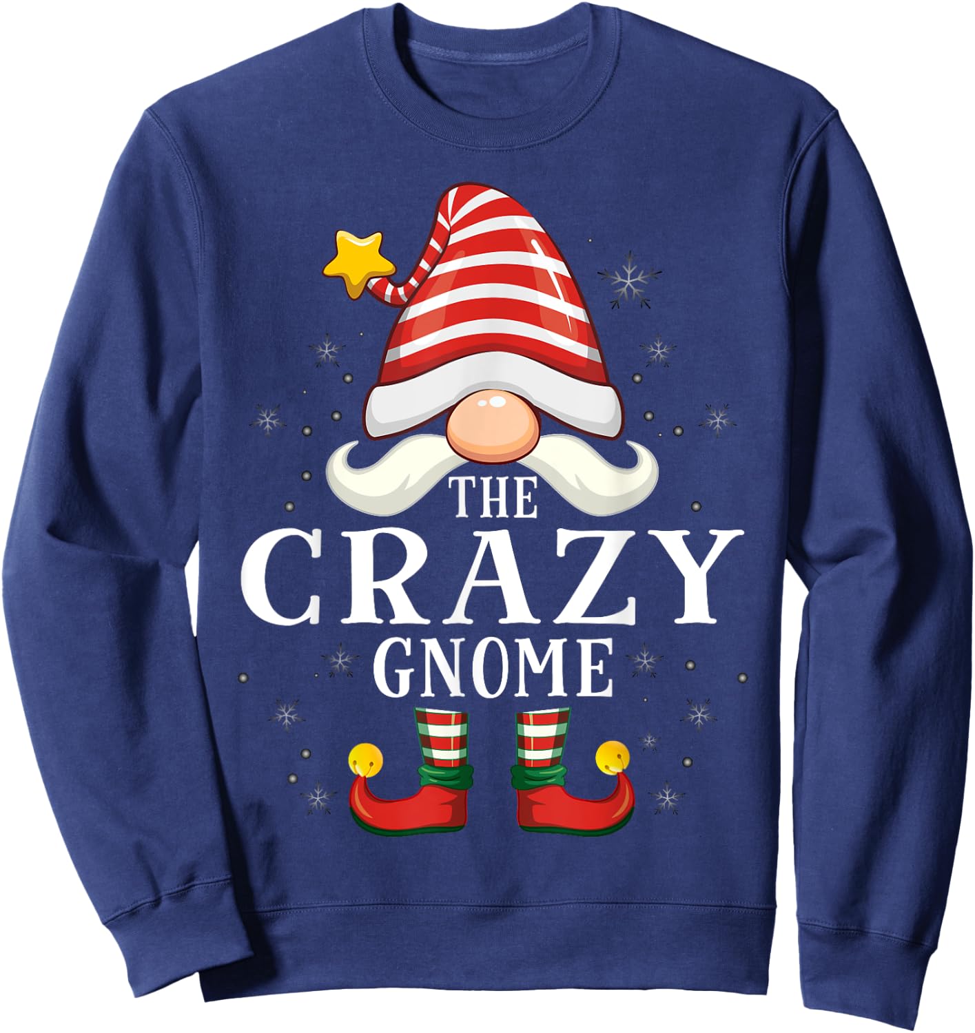 The Crazy Gnome Christmas Group Family Pajama Sweatshirt - Sweatshirt | Navy