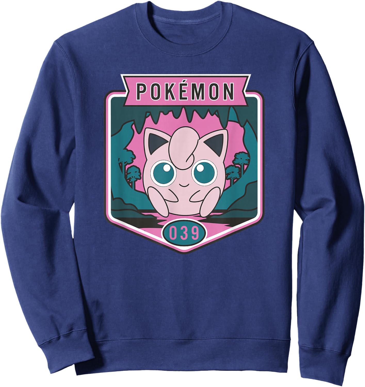 Pokémon 039 Jigglypuff Outdoor Adventures Forest Park Badge Sweatshirt - Sweatshirt | Navy