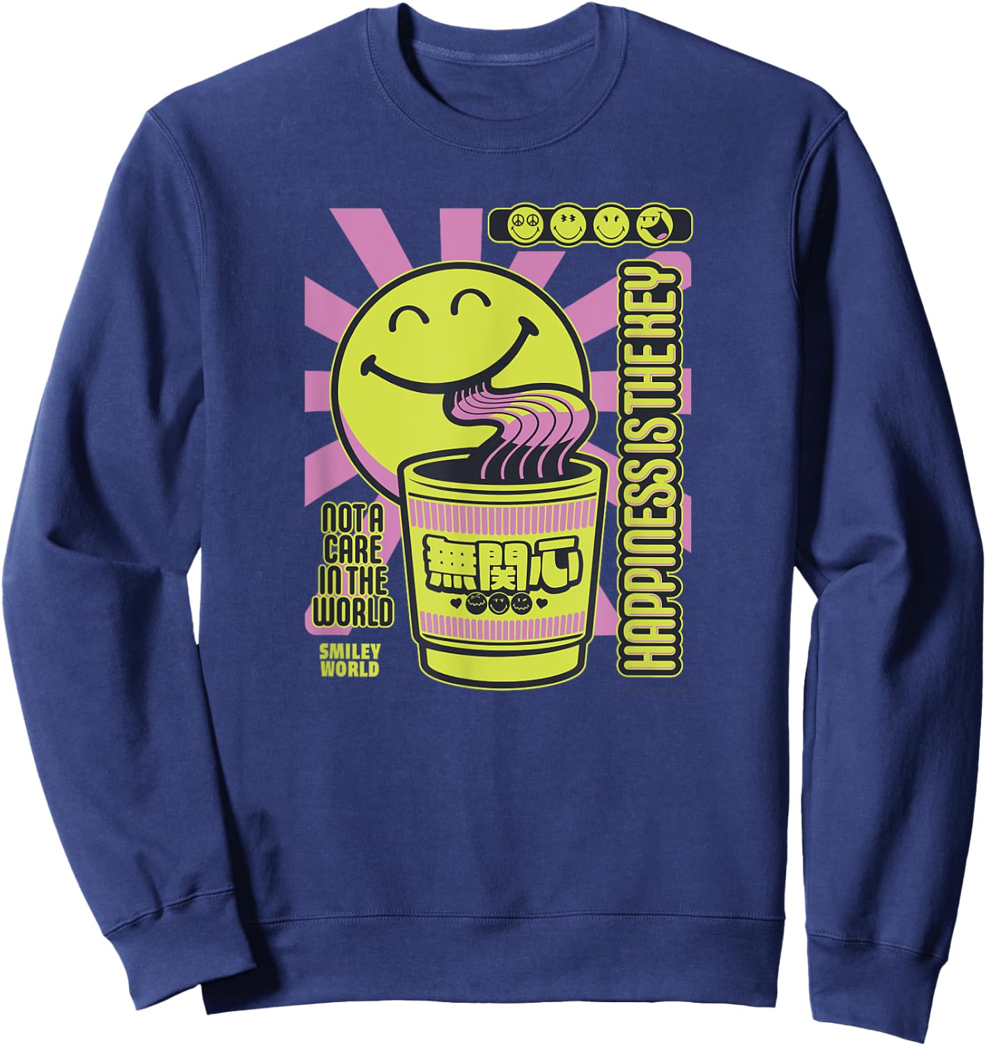 Japan Happy Smile Sweatshirt - Sweatshirt | Navy