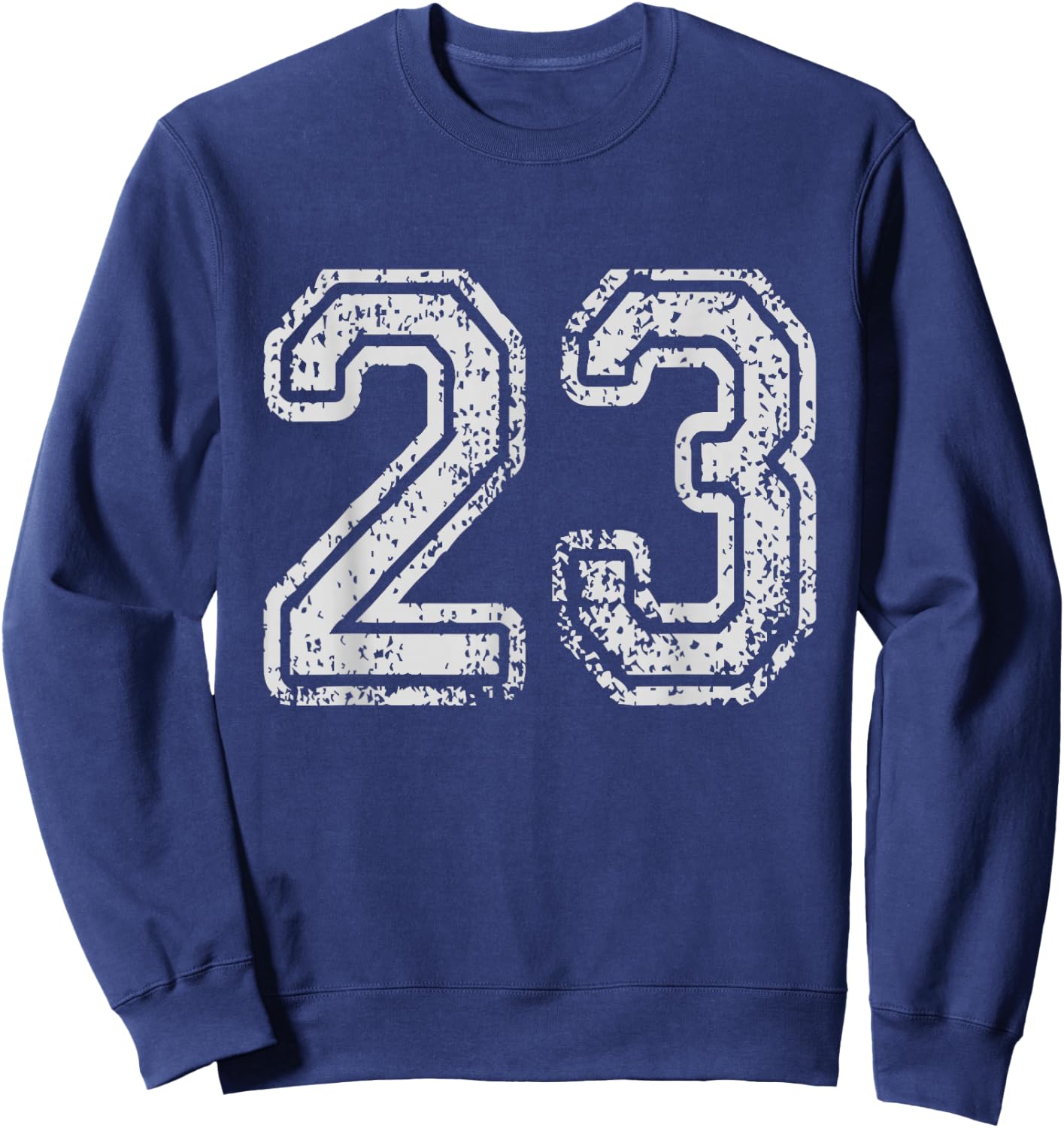 Team Jersey Uniforms Number 23 School Sports 23rd Birthday Sweatshirt - Sweatshirt | Navy