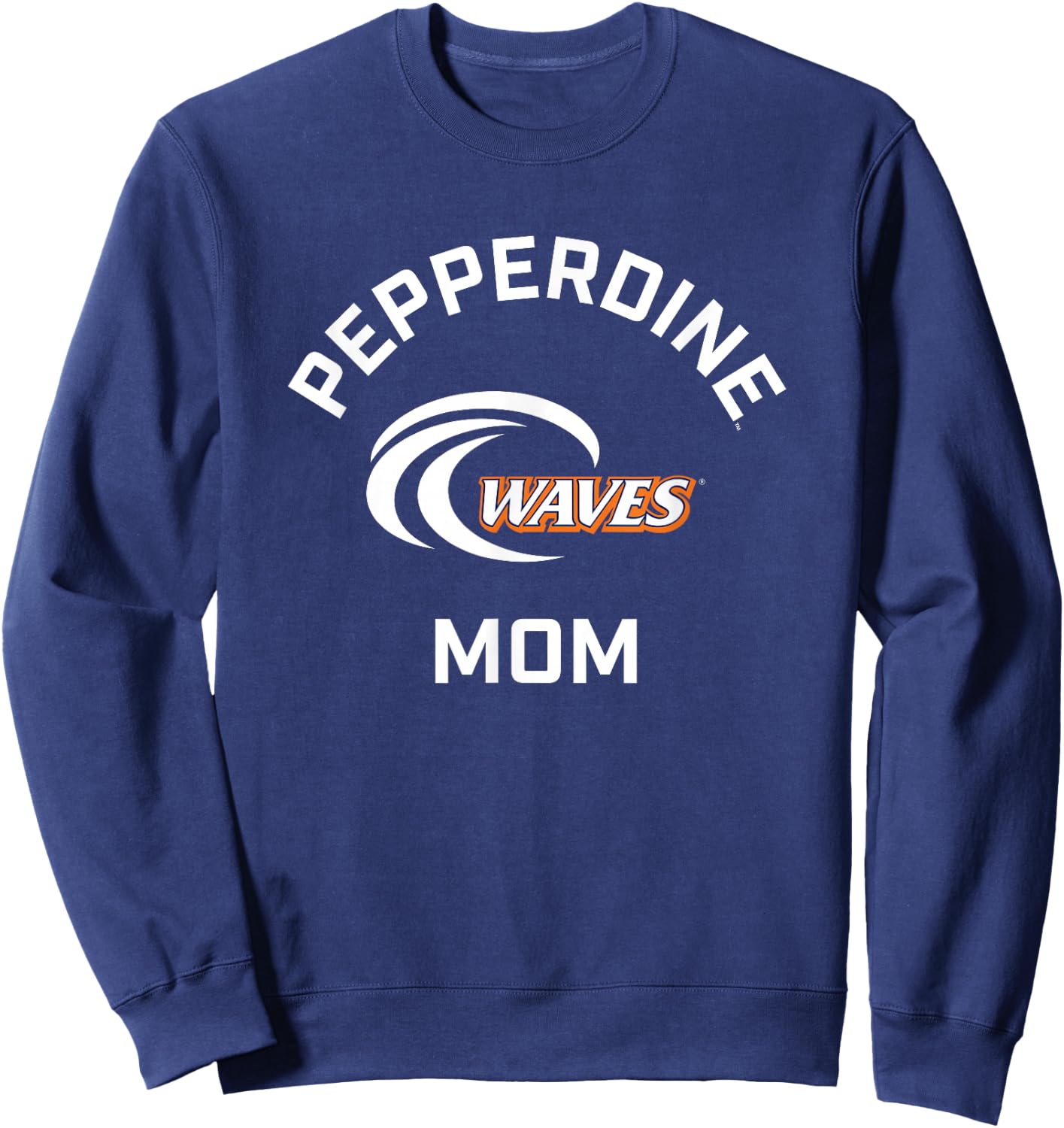 Pepperdine University Waves Arched Mom Sweatshirt - Sweatshirt | Navy