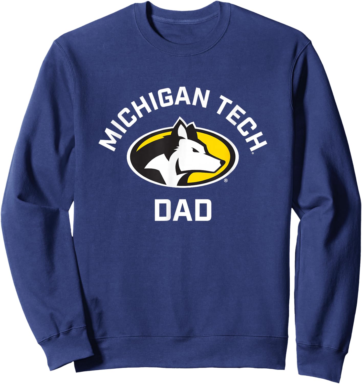 Michigan Tech Huskies Arched Dad Sweatshirt - Sweatshirt | Navy