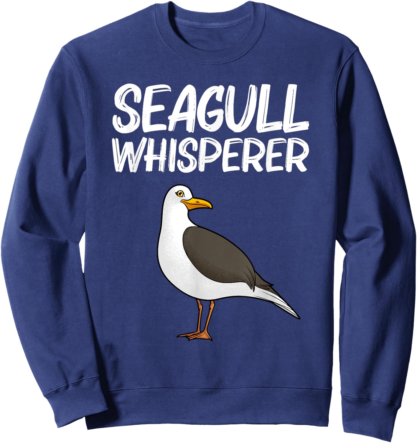 Cool Seagull Art Women Birdwatcher Beach Gulls Bird Sweatshirt - Sweatshirt | Navy
