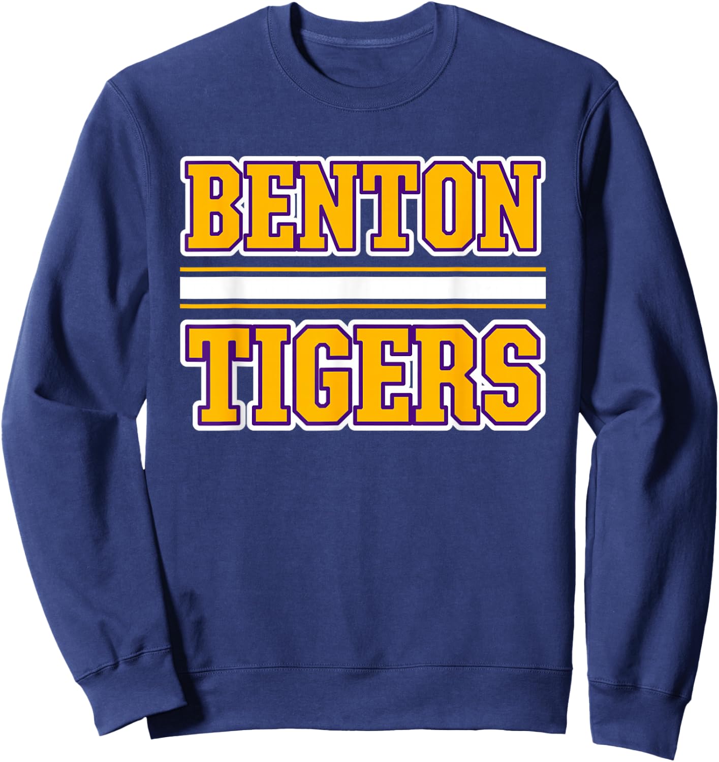 Benton Tigers Horizontal Stripes Sweatshirt - Sweatshirt | Navy