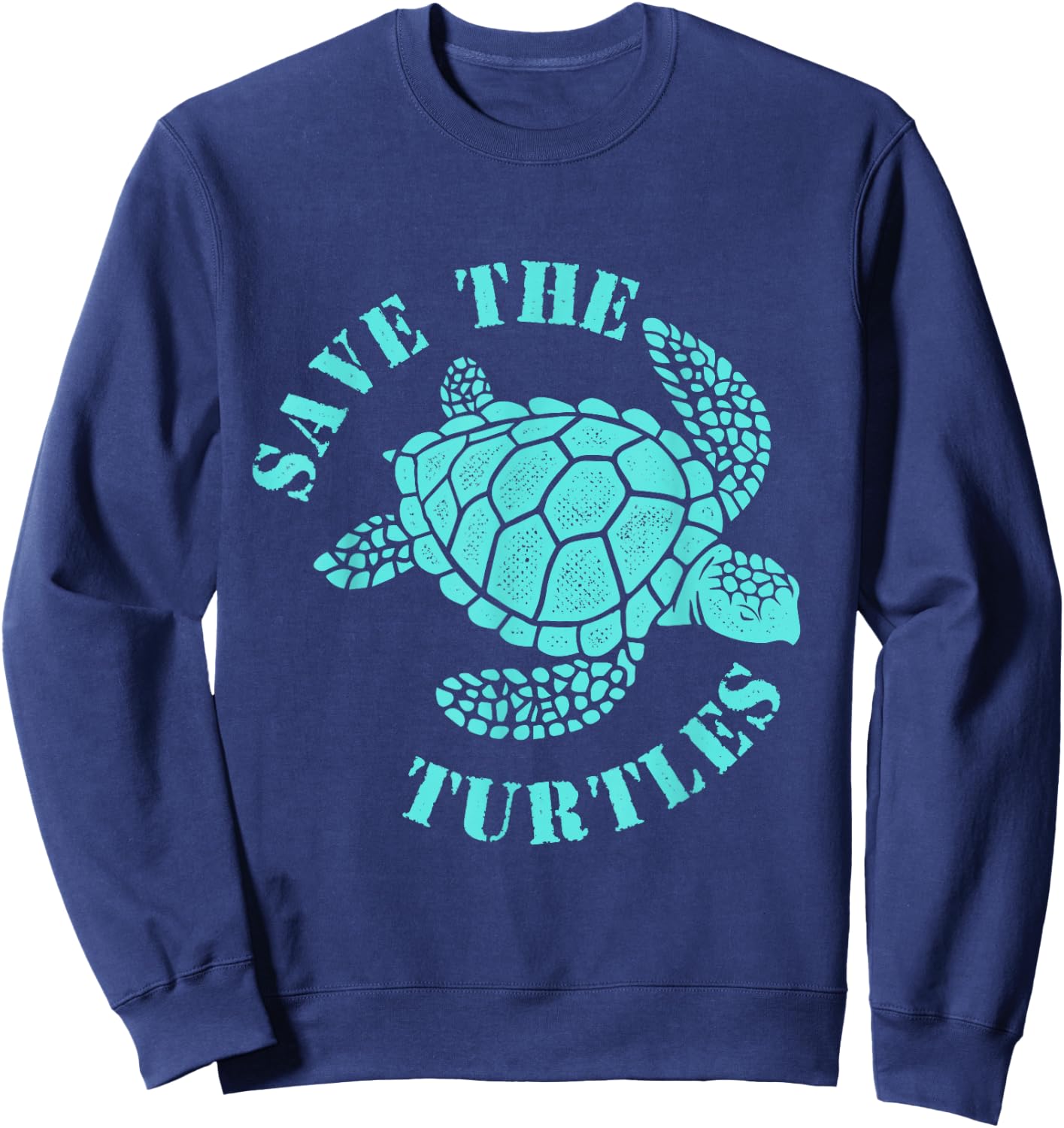 Save The Turtles - Ocean Animal Reptile Lover Sea Animal Sweatshirt - Sweatshirt | Navy