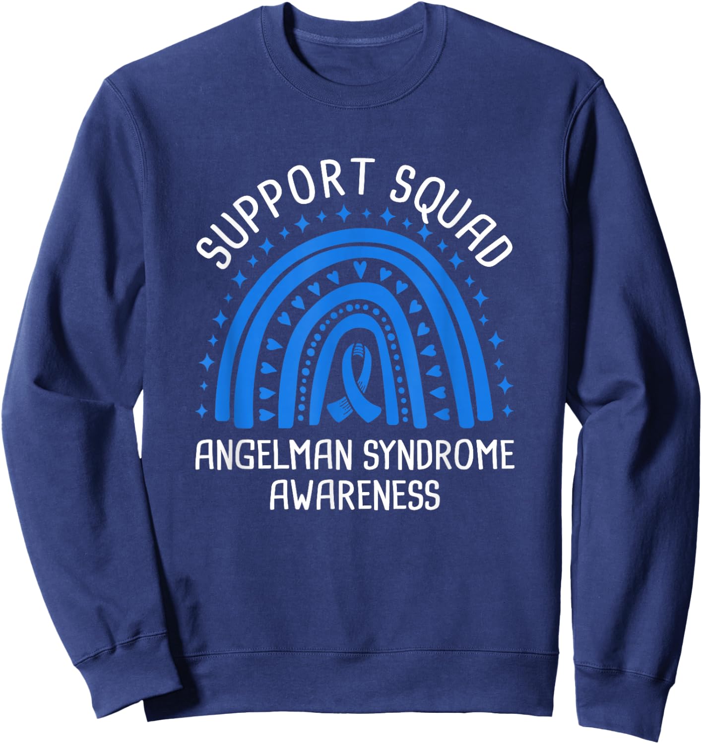 Support Squad Angelman Syndrome Awareness Sweatshirt - Sweatshirt | Navy