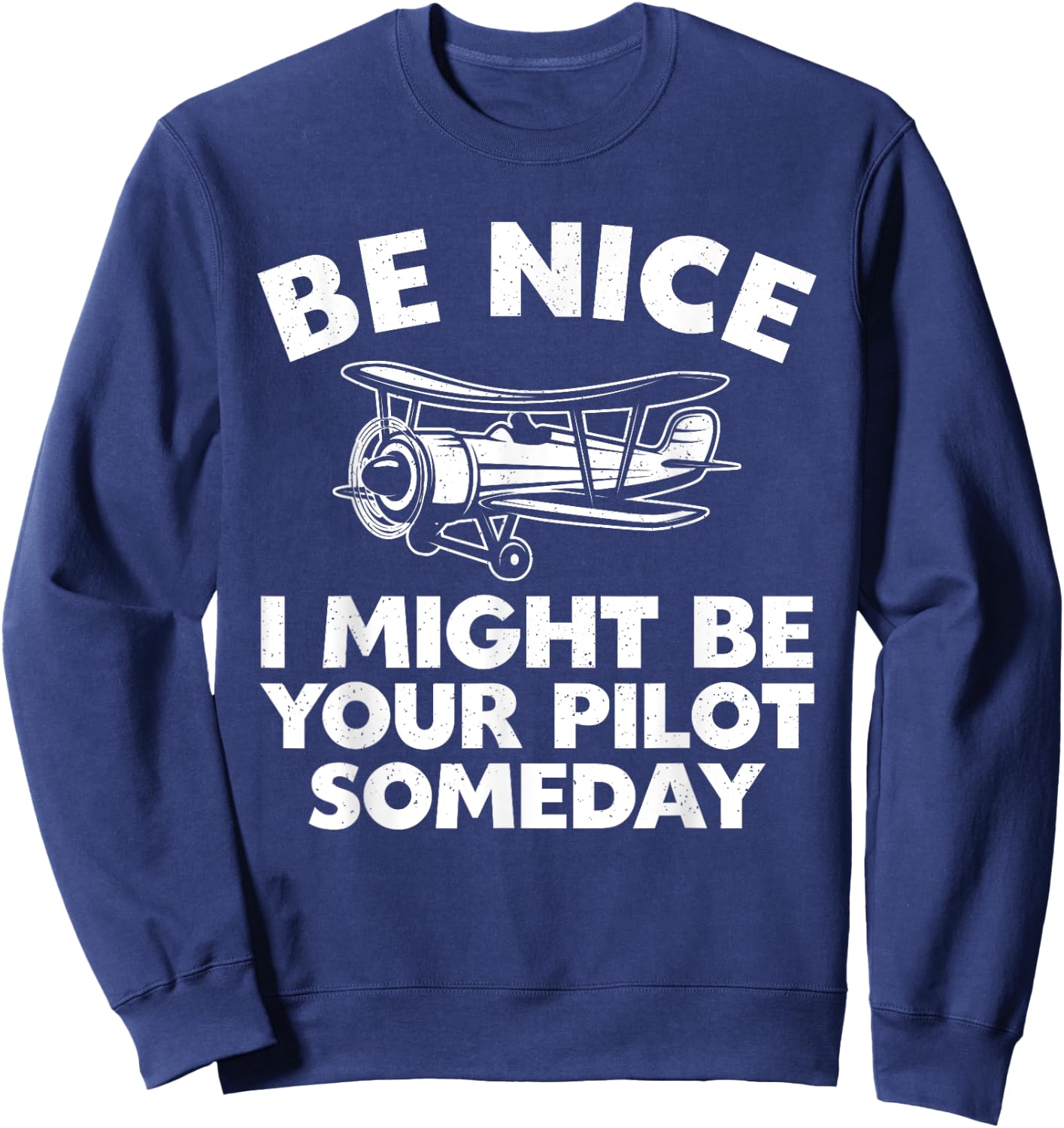 Funny Pilot Design Women Aviation Airplane Pilot Sweatshirt - Sweatshirt | Navy