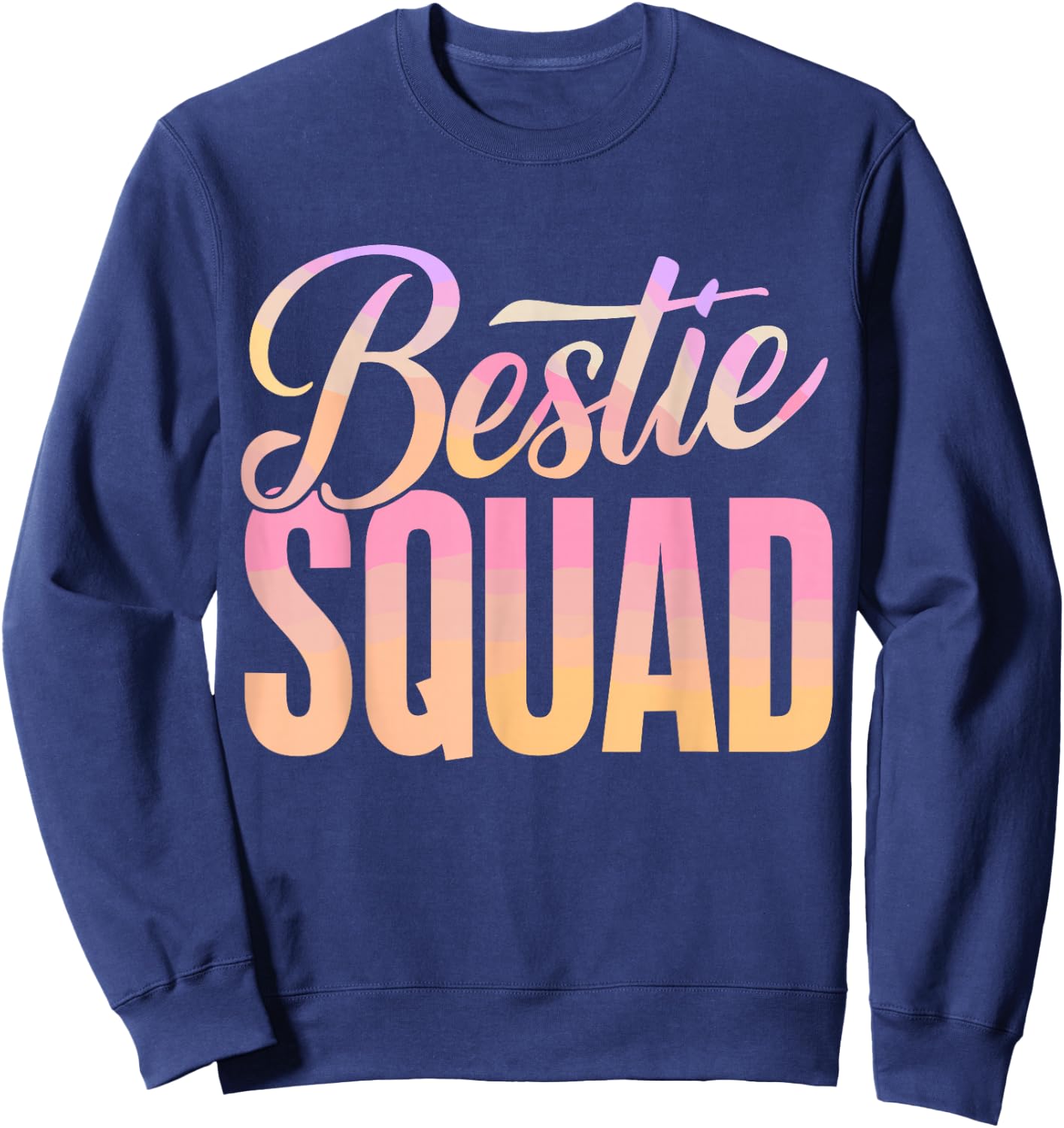 Best Friend Matching Squad Bestie BFF Sweatshirt - Sweatshirt | Navy