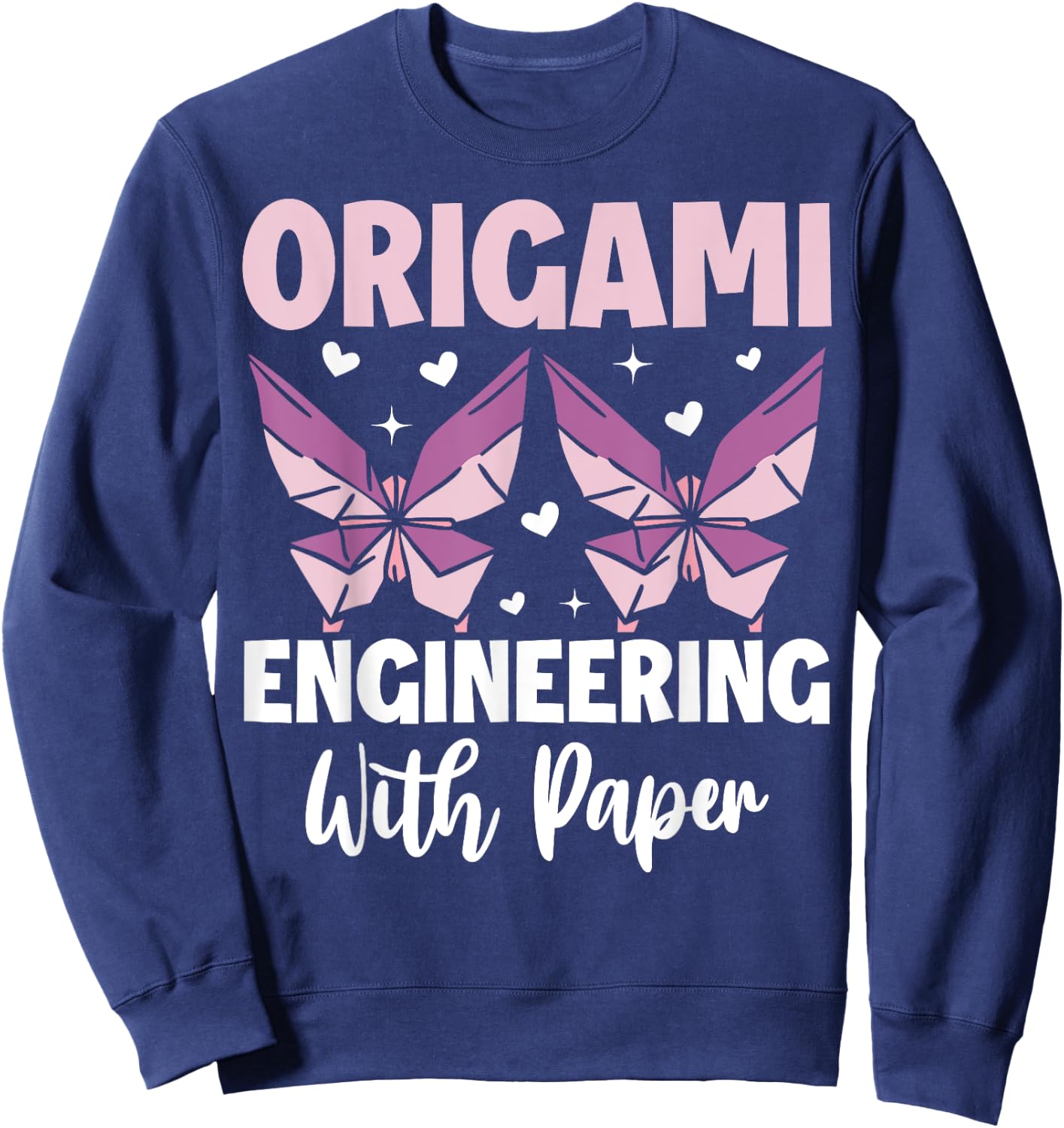 Engineering with Paper Origami Sweatshirt - Sweatshirt | Navy