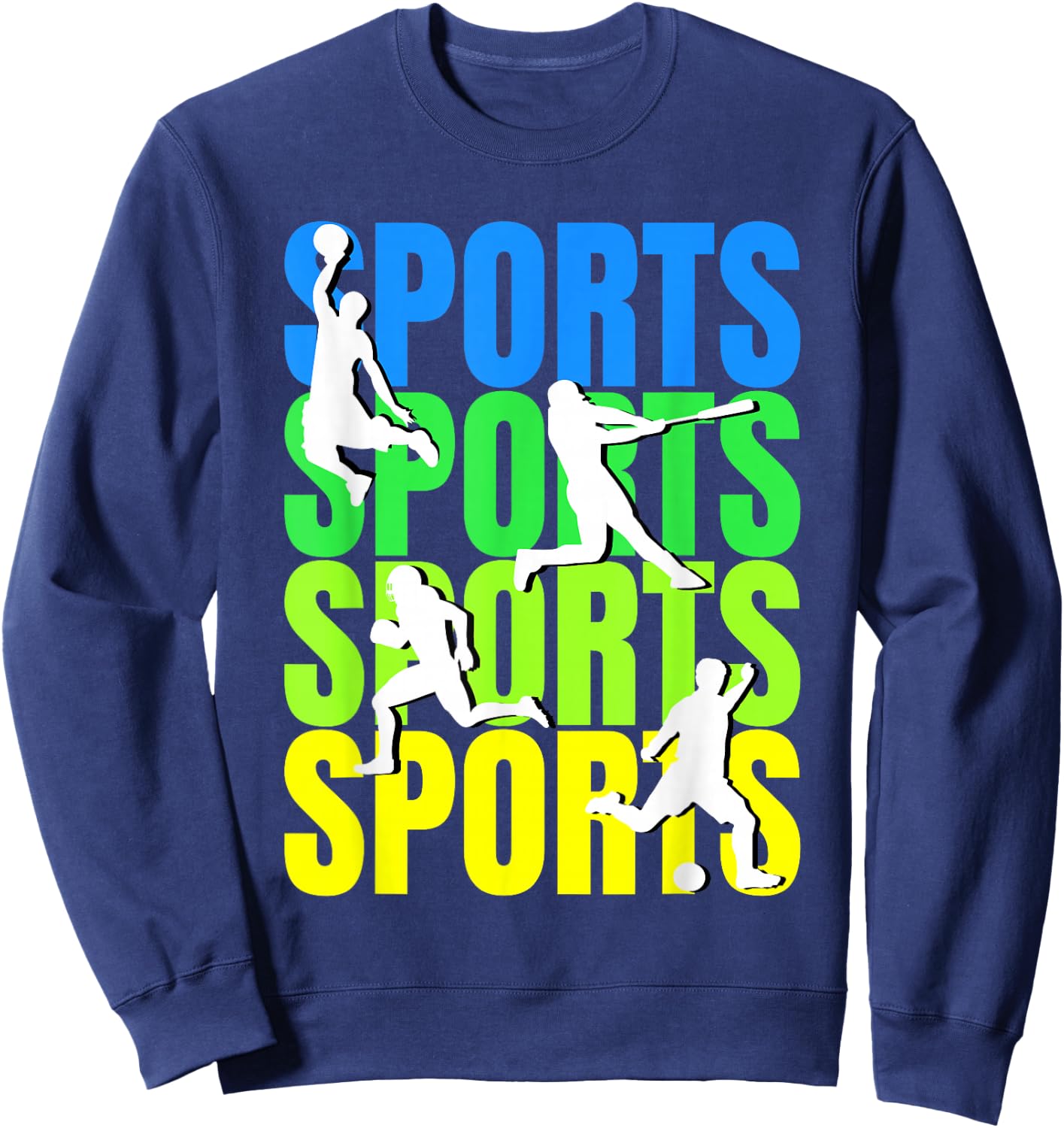 Multi-Sport Enthusiast - Basketball Baseball Soccer Football Sweatshirt - Sweatshirt | Navy