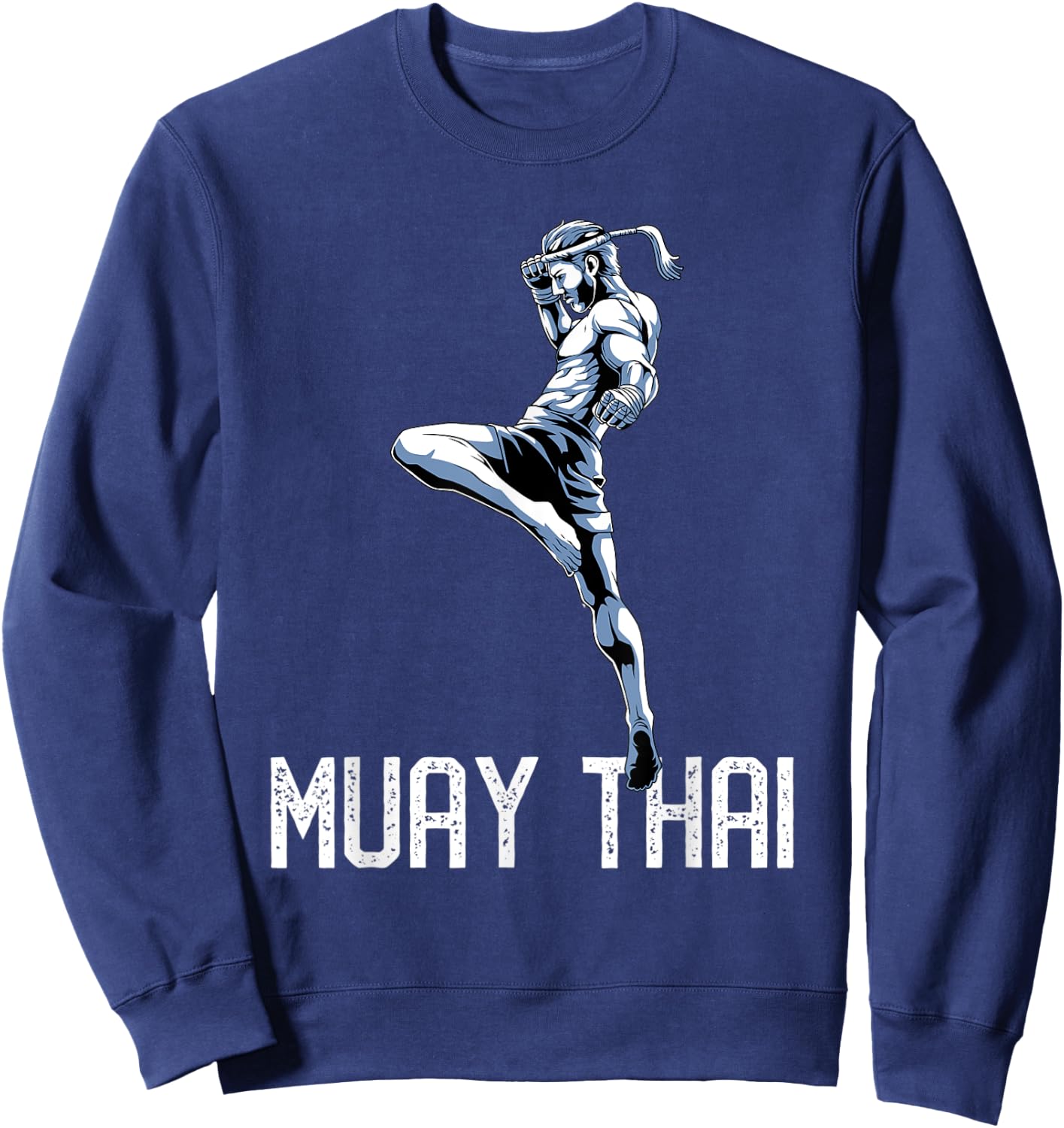 Muay Thai Tiger - Nak Muay, Kickboxing Gift Sweatshirt - Sweatshirt | Navy