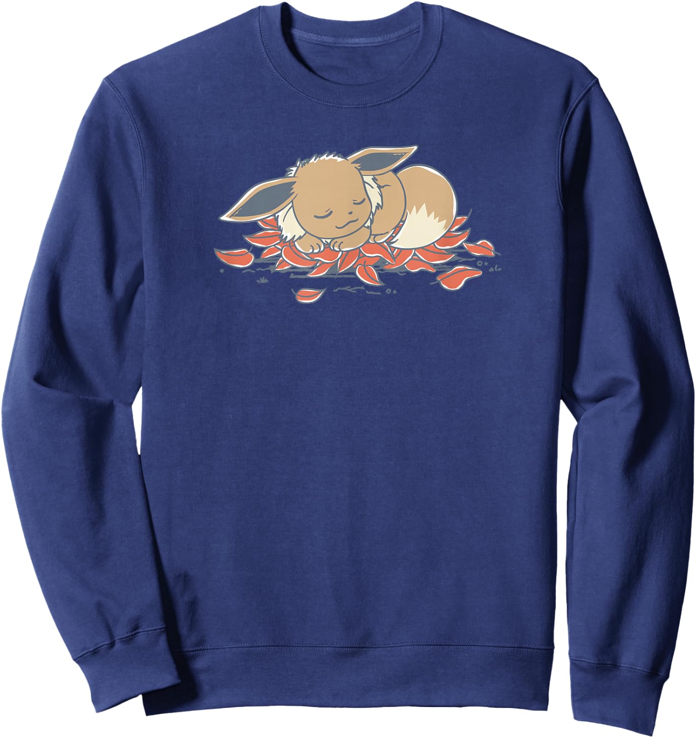 Pokémon - Eevee Sleeping On Leaves Generation 1 Normal Type Sweatshirt - Sweatshirt | Navy