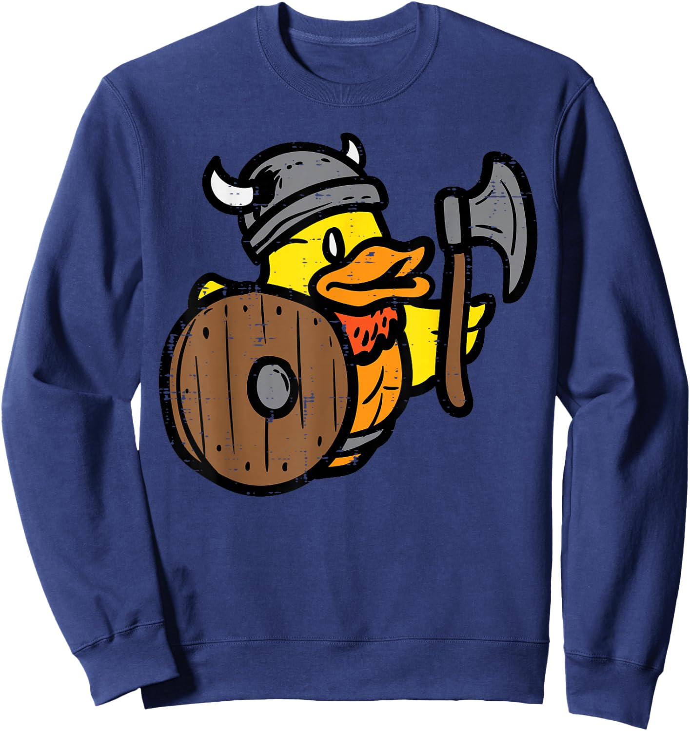 Viking Rubber Duck Funny Norse Toddler Boys Girls Kids Youth Sweatshirt - Sweatshirt | Navy