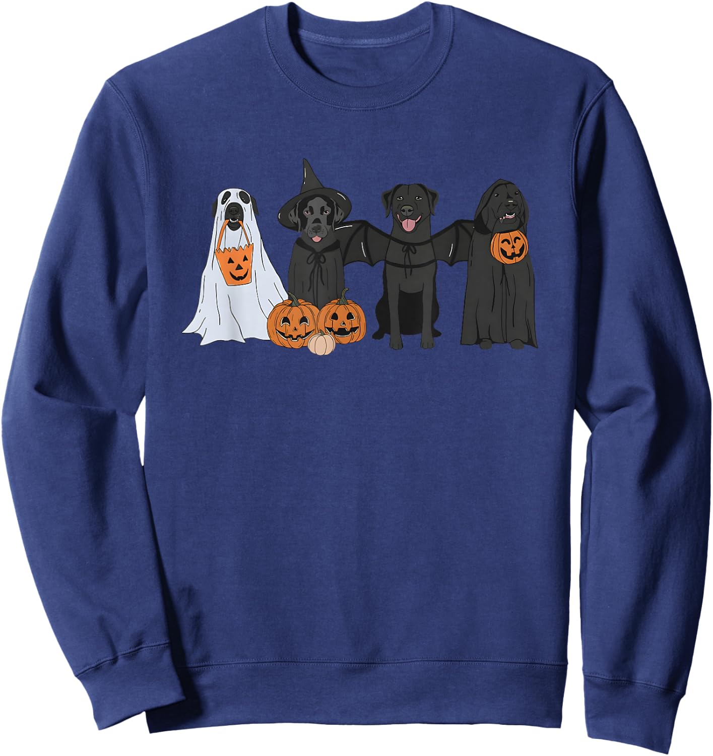 Black Labrador Halloween Sweatshirt - Sweatshirt | Navy