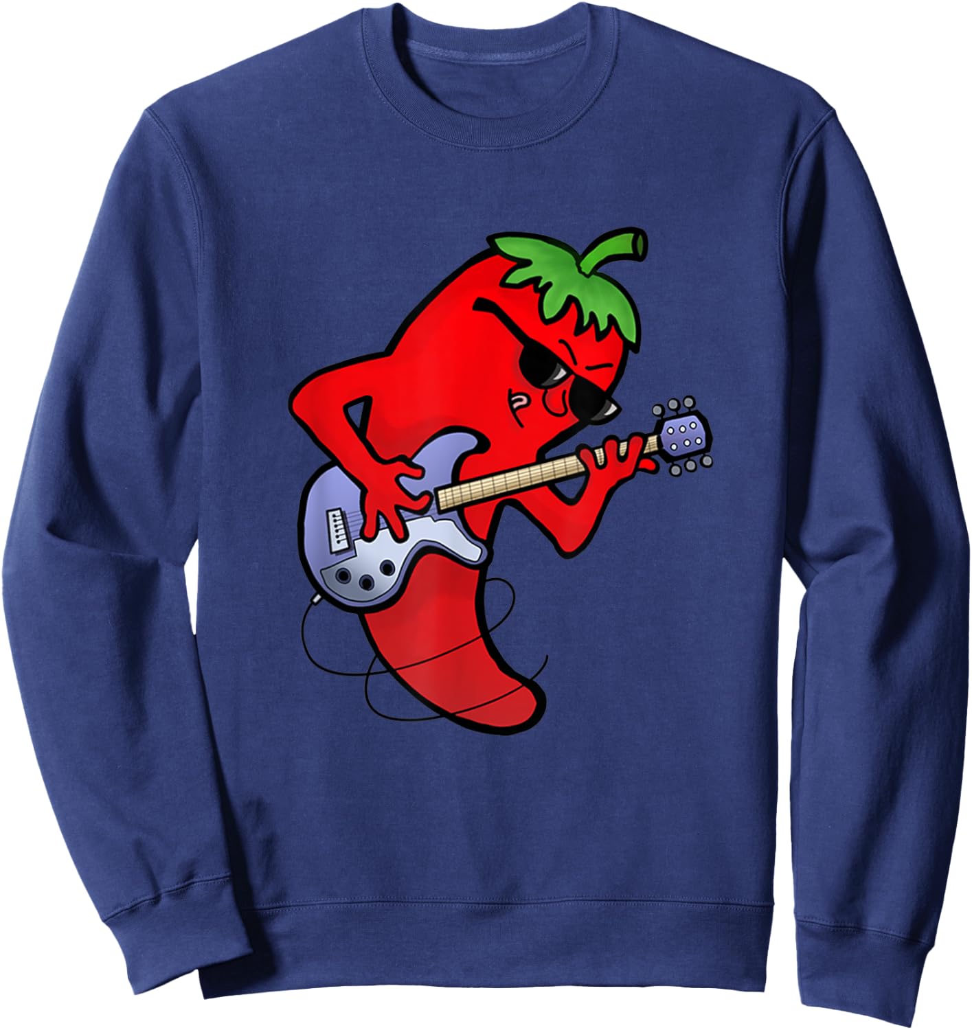 Red Hot Chilli Guitarist Gift Sweatshirt - Sweatshirt | Navy