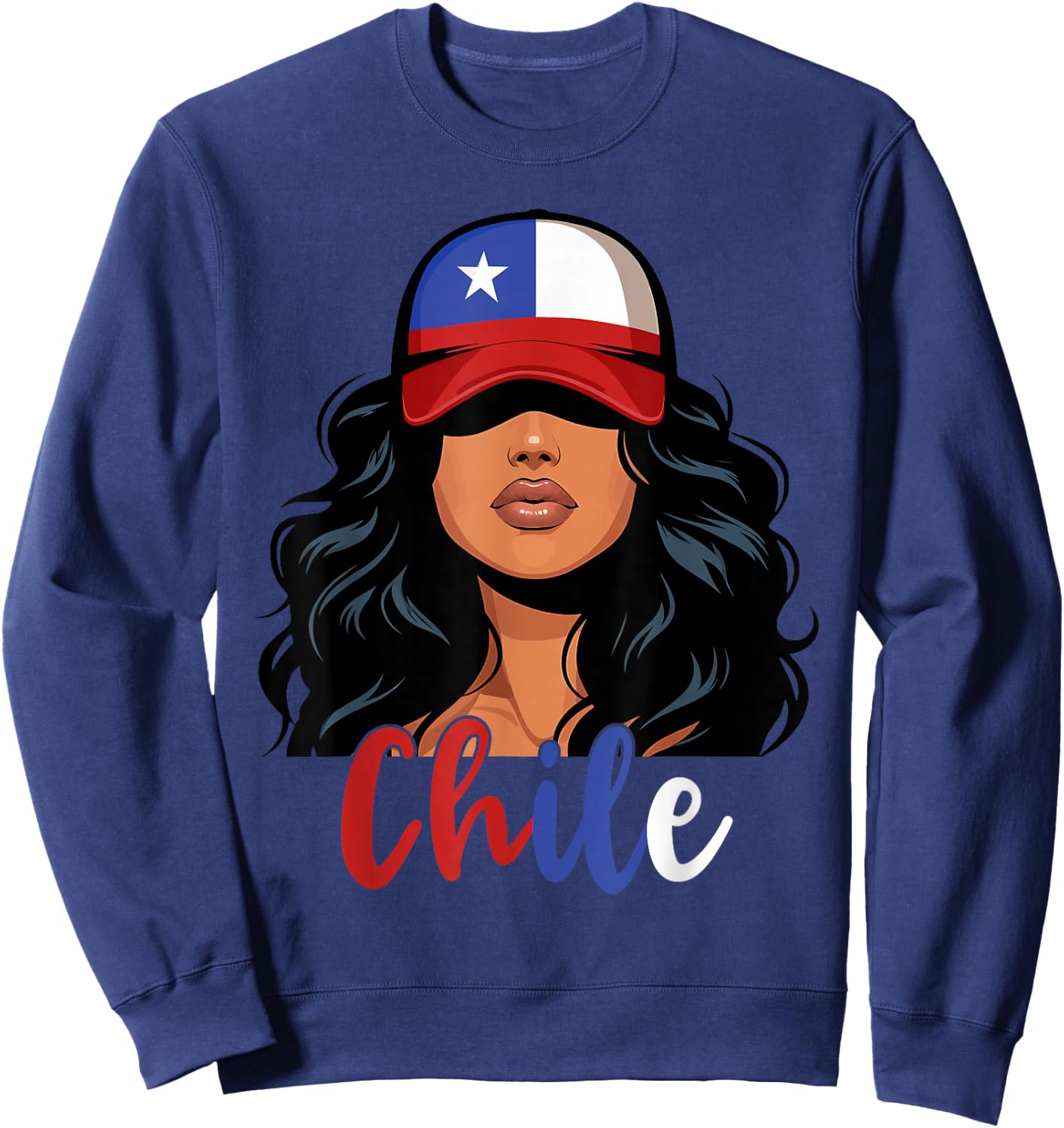Chilean Girl Chile Flag Proud Chilena Women Sweatshirt - Sweatshirt | Navy