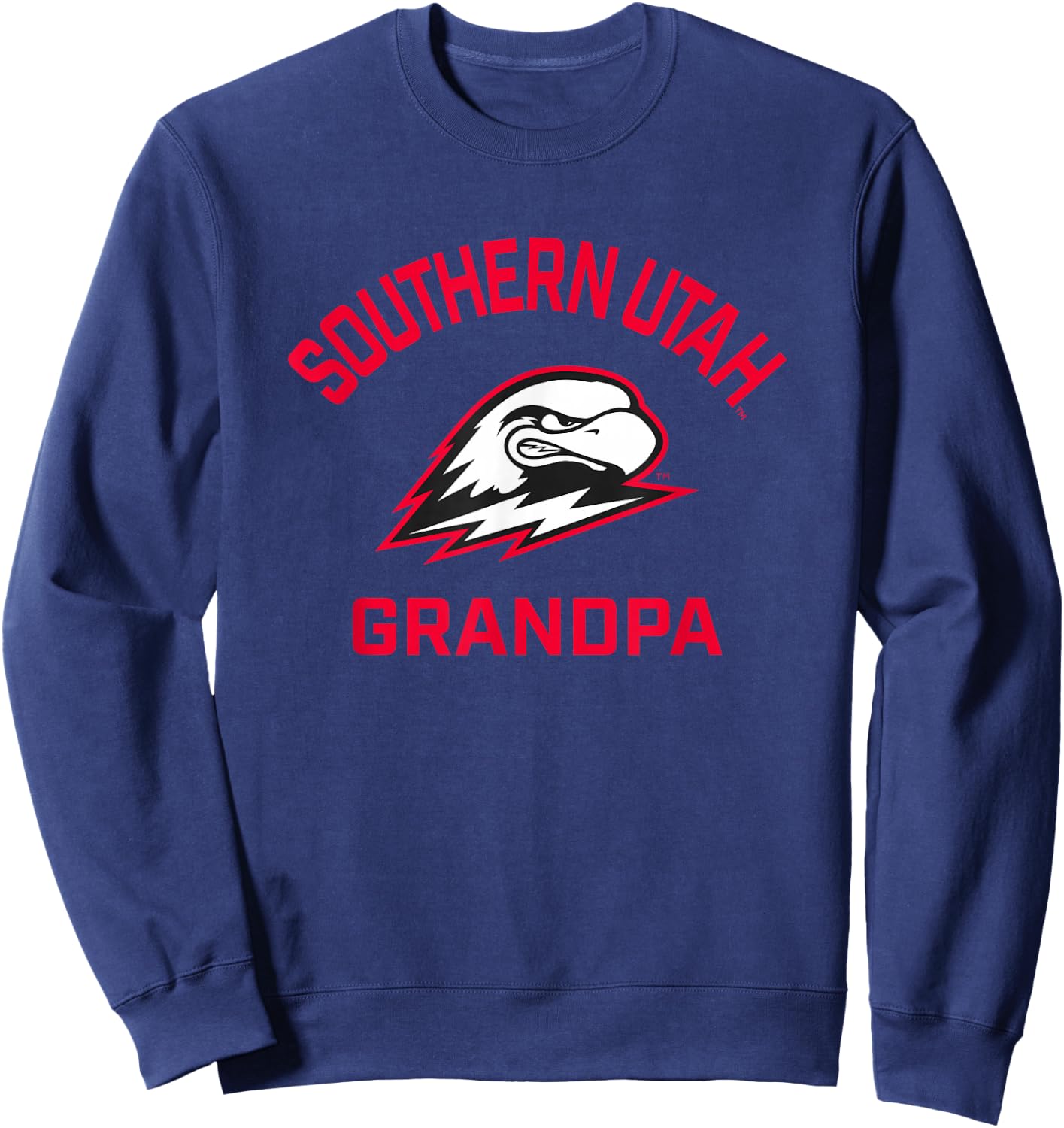 Southern Utah University Thunderbirds Arched Grandpa Sweatshirt - Sweatshirt | Navy