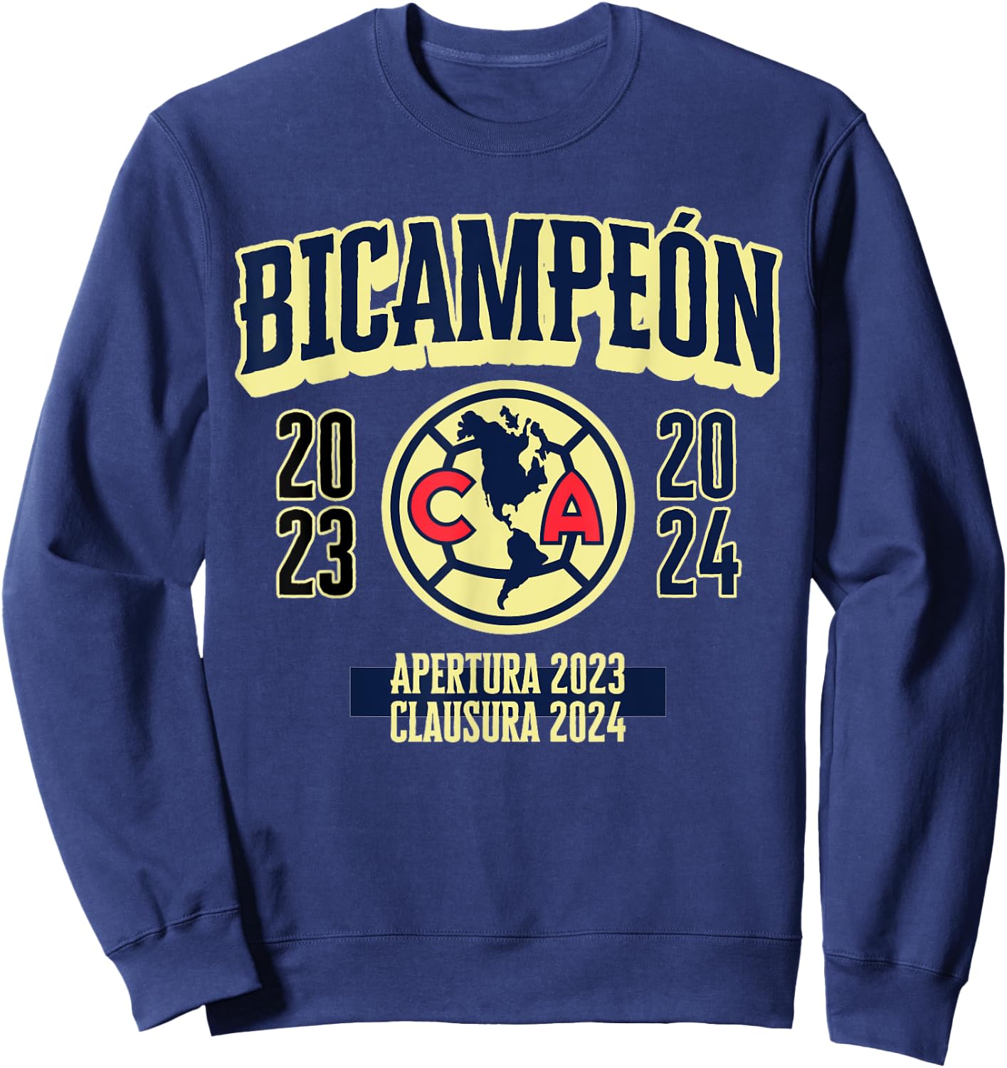 Club America Bicampeon Torneo Apertura 2023 - Clausura 2024 Sweatshirt - Sweatshirt | Navy