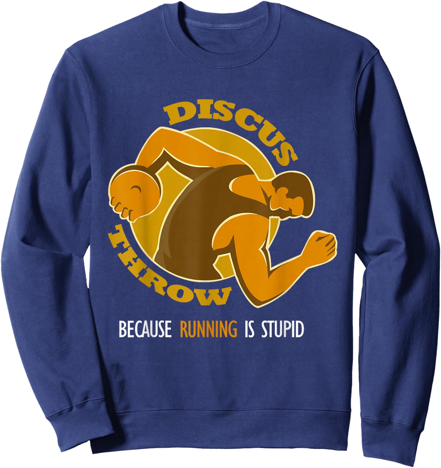 Discus Throw vs. Runners, Track T Shirt Sweatshirt - Sweatshirt | Navy